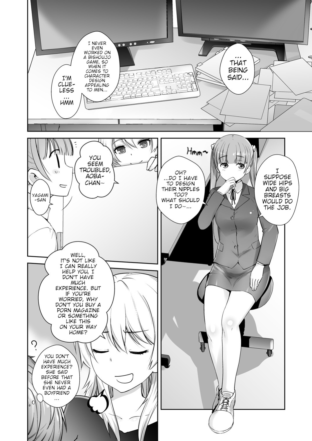 [Kouchaya (Ootsuka Kotora)] I'll Do My Best, Even if I'm Working on an Adult Game (NEW GAME!) [Poranya]