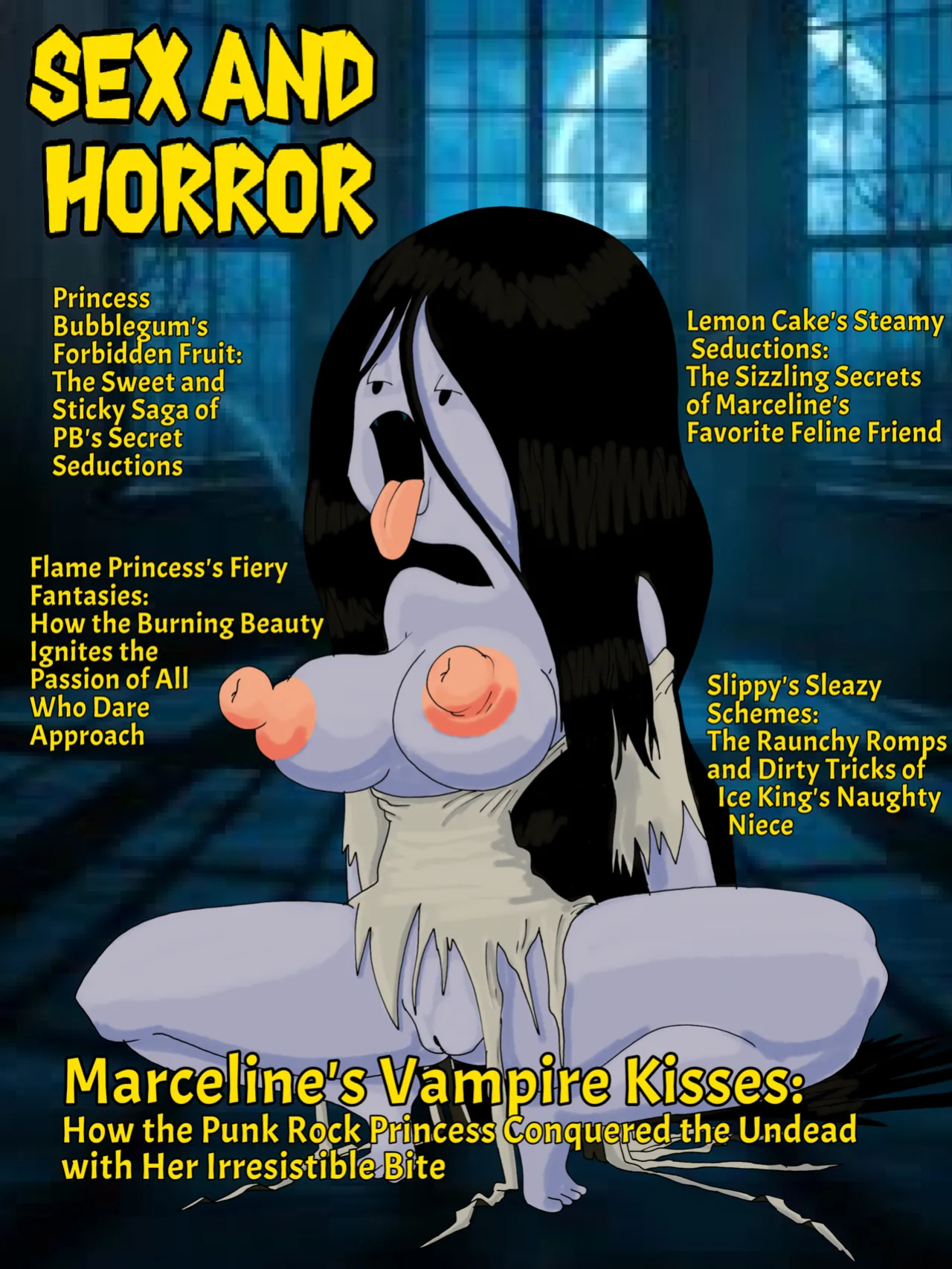 Sex and horror magazzine covers