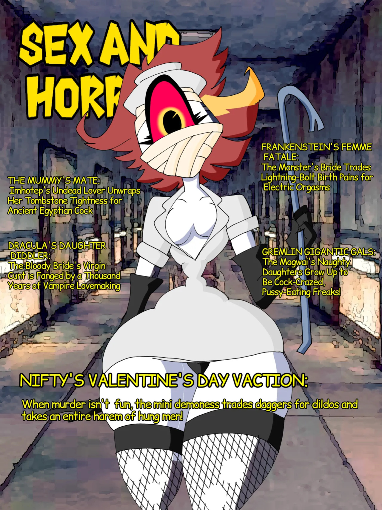 Sex and horror magazzine covers