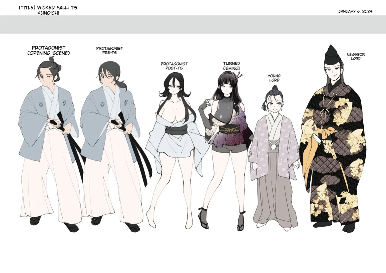 Corrupted Gender-Swapped Kunoichi (For Sale)