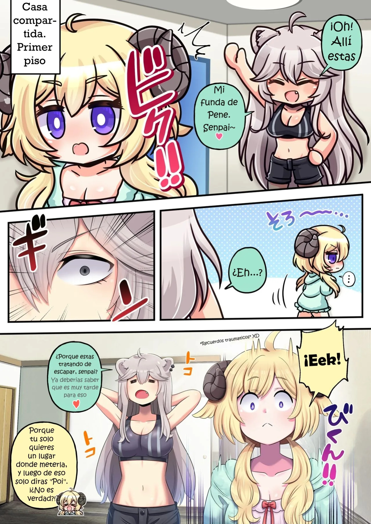 [Minominiya (Minomini)] Futashishi x Wata ♥Lion no Aijou Hyougen Hen♥ | Futashishi x Wata ♥La Expresión de Amor de Lalion♥ (Shishiro Botan, Tsunomaki Watame) [Rabu&Desu translations] [Spanish] [PorLaCultura]