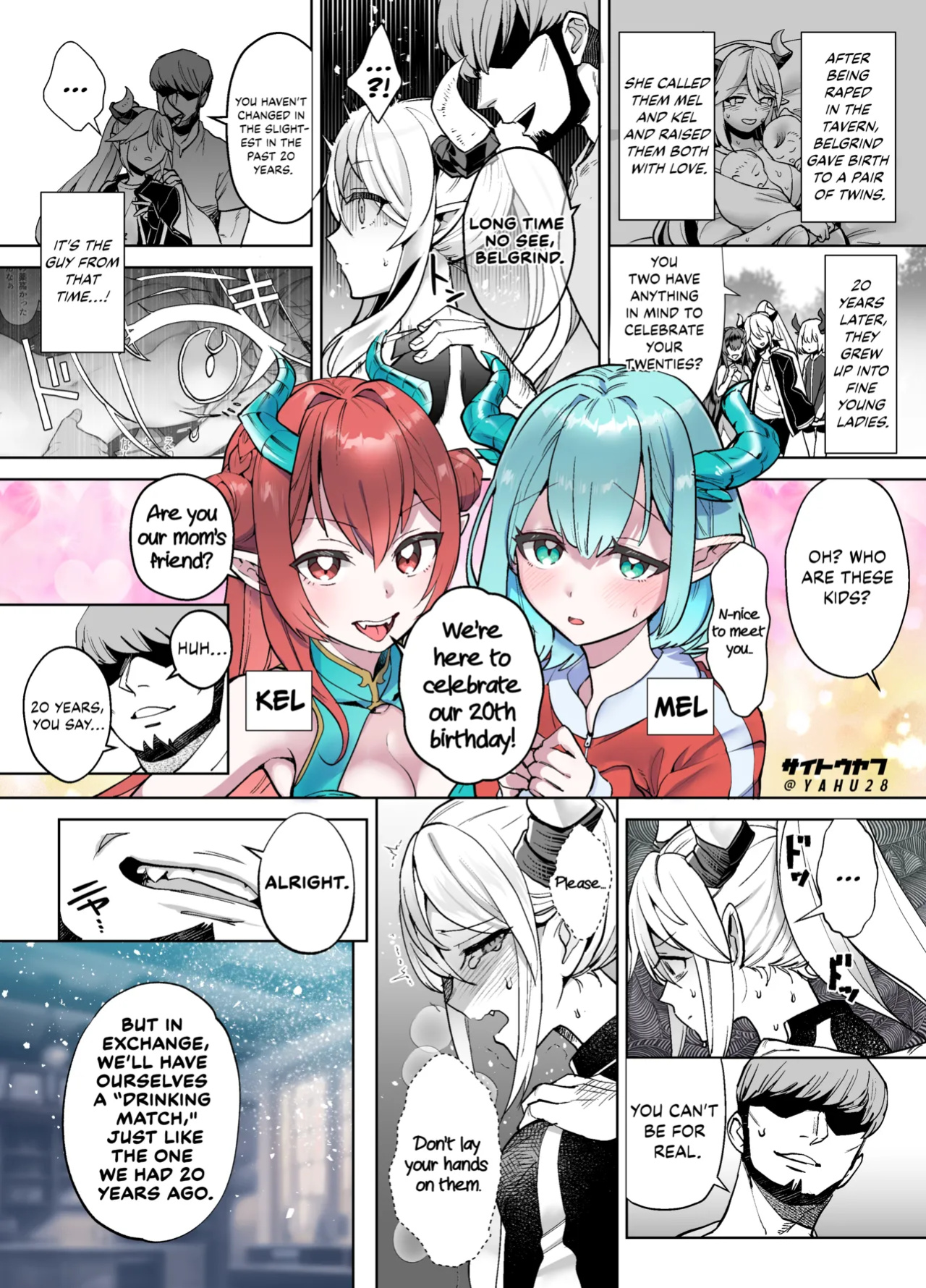 [Saito Yahu] Sakaba De Futatabi Otokotachi Ni Hamerareru Onnatachi | The Girls Get a Pounding at the Tavern Again [Kinsei Translations]