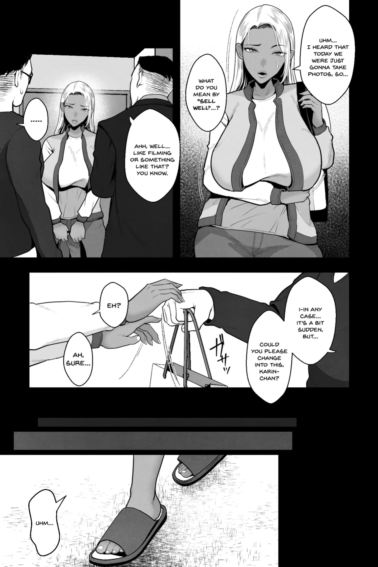 [Ginshio Honpo (Ginen)] Kinpatsu Kuro Gal no Hahaoya ga, Yami Beit de Damasarete Musuko to AV Satsuei [SDTLs]