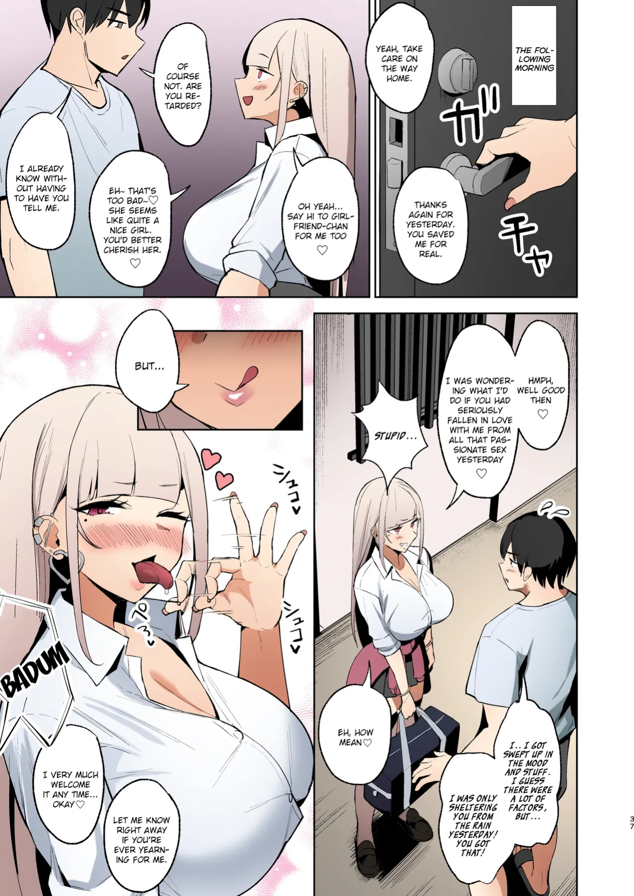 [EROTOMANIA (Nanae)] Ecchi na Gal JK to Amayadori Tsuide ni Uwaki Koubi Shichau Yatsu. | Cheating and Mating with a High School Gyaru while Sheltering from the Rain [Colorized] {brolen} {SPDSD}