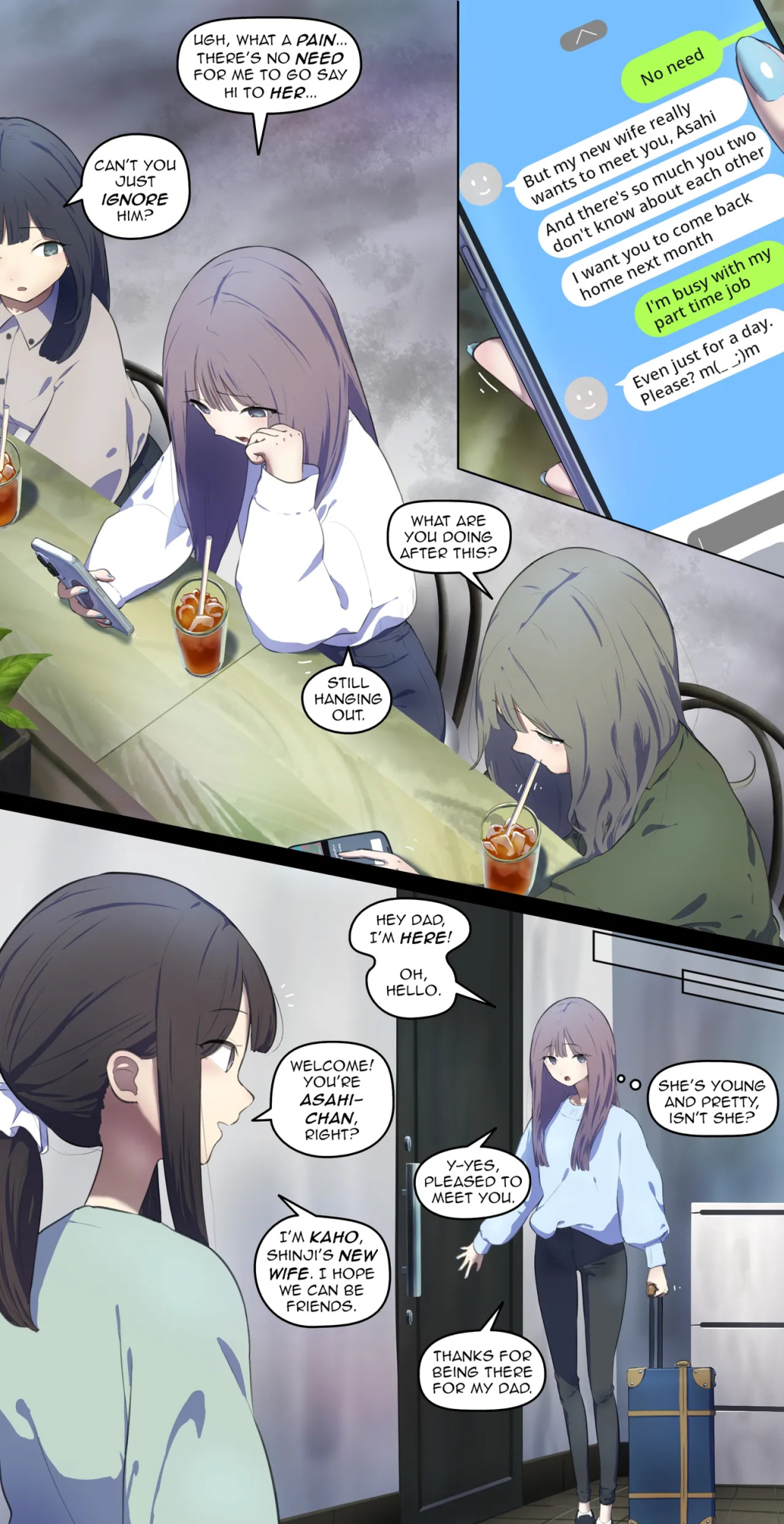My father remarried, so I went to say hello… 【Translated by kochakaden】