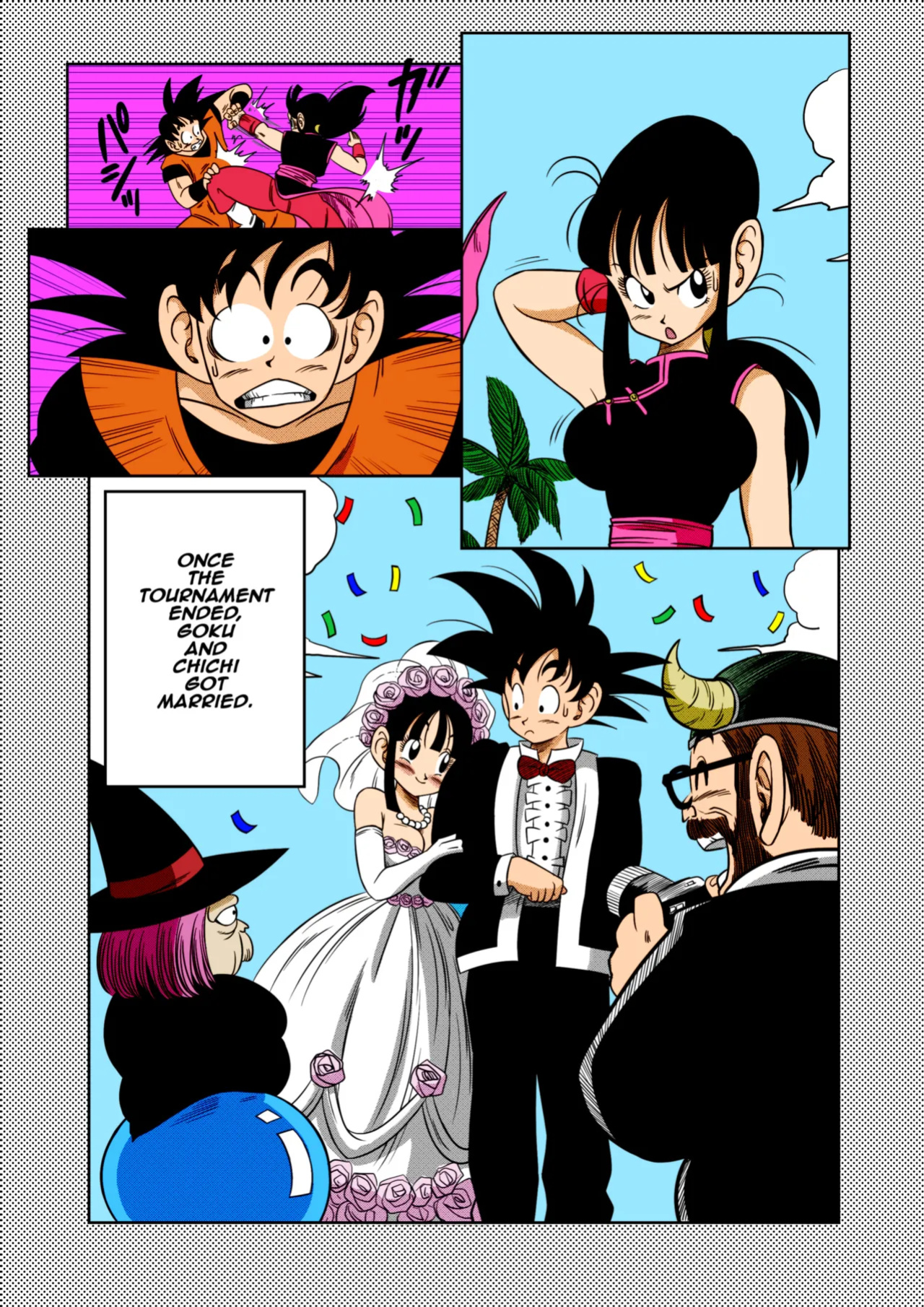 [Yamamoto] "An Ancient Tradition" - Young Wife Is Harassed! (Dragon Ball Z) [Colorized]