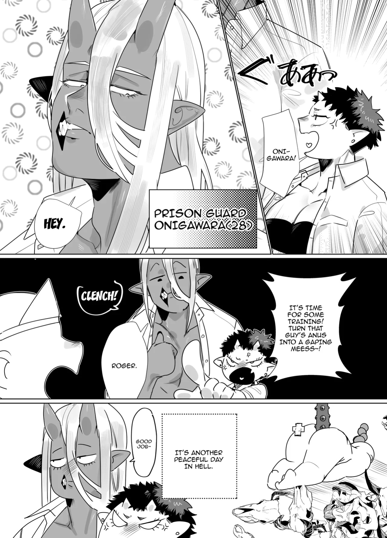 [Bonnou no Tamatebako (Nuchitsu Nanako)] Gokusotsu no Senpai ga Kouhai no Deka Otoko ni Doroddoro ni Okasareru Hanashi / Story About A Prison Guard Senpai Getting Fucked Sloppy By Her Huge Kouhai