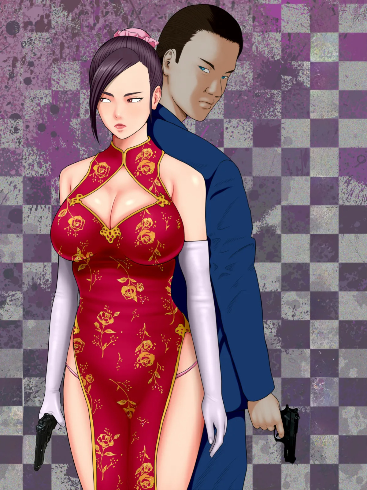 [Minazuki Mikka] Hitozuma Spy to Mafia no Musuko 1 ~Kuro Gyaru Keisatsukan Hen~ | Spy Wife and Mafia’s Son 1 ~Black Gyaru Police Officer~ [Chalklog]