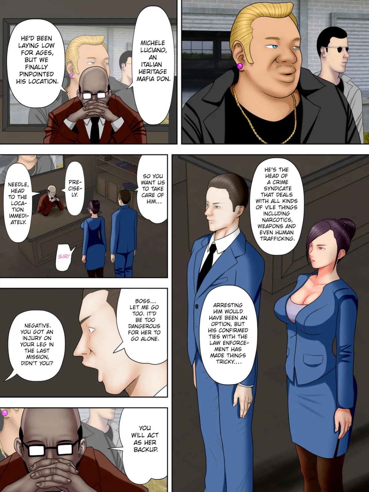 [Minazuki Mikka] Hitozuma Spy to Mafia no Musuko 1 ~Kuro Gyaru Keisatsukan Hen~ | Spy Wife and Mafia’s Son 1 ~Black Gyaru Police Officer~ [Chalklog]