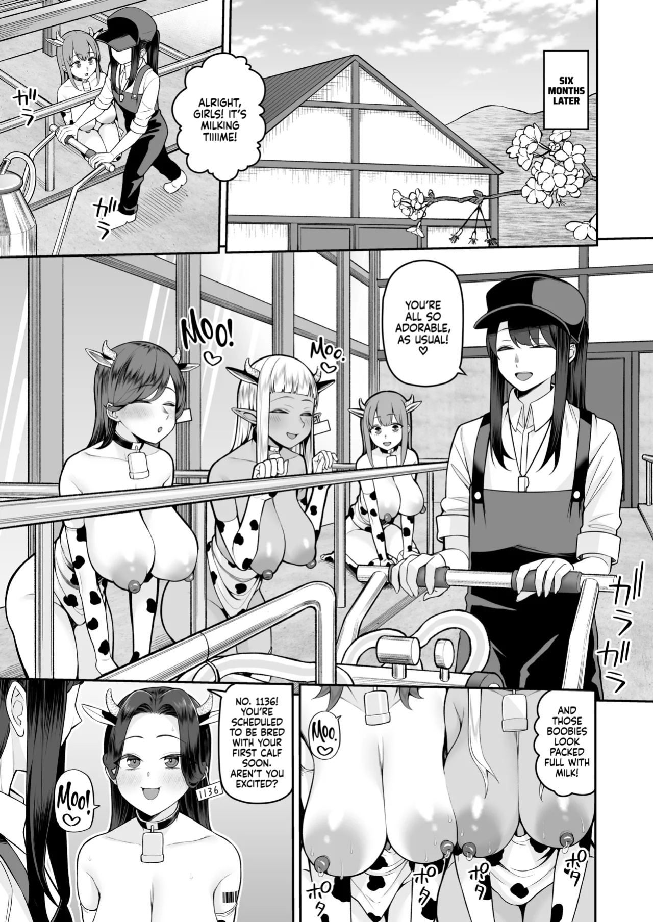 [Marshmallow Balloon (Kayumidome)] Nuugyuu Musume Bokujou | Cow Girl Ranch [Xzosk]