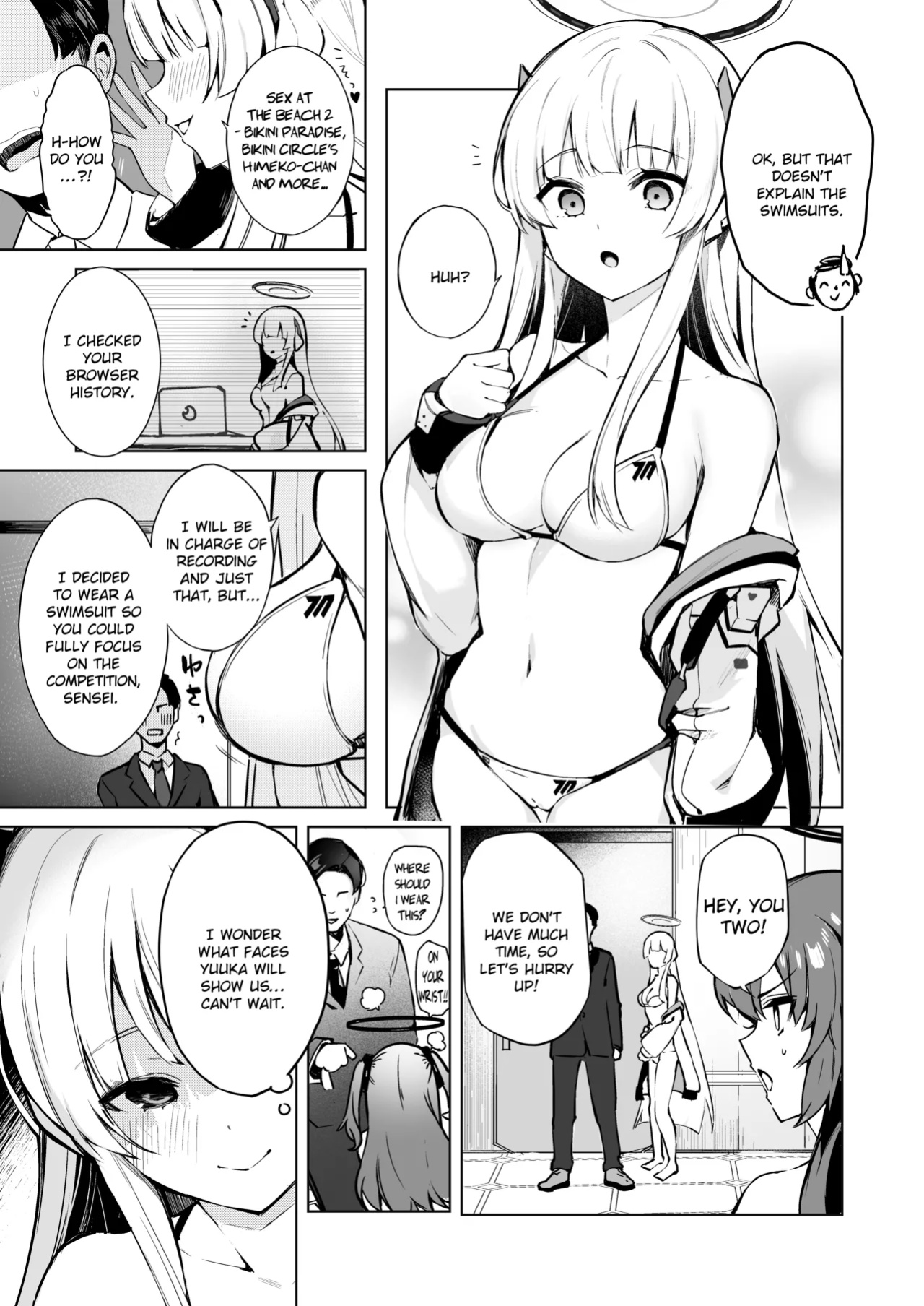[N7747, MASKDO (Isegawa Yasutaka, Masco)] Dokidoki Bikini Seminar (Blue Archive) [Literally Starving]