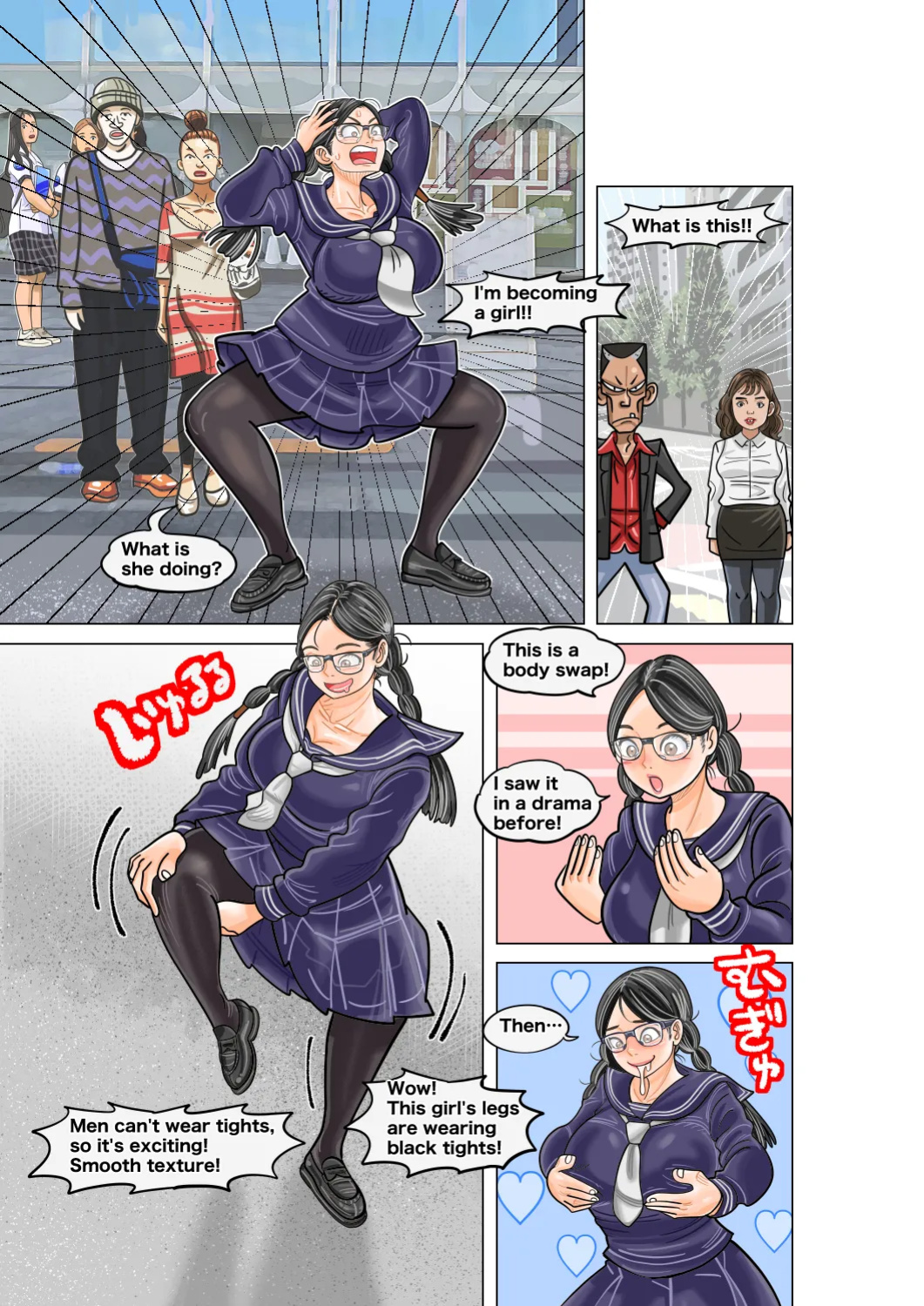 [jpeg] Jimi na Kyonyuu Jogakusei to Kyonyuu-suki Oji-san no Karada Irekawari