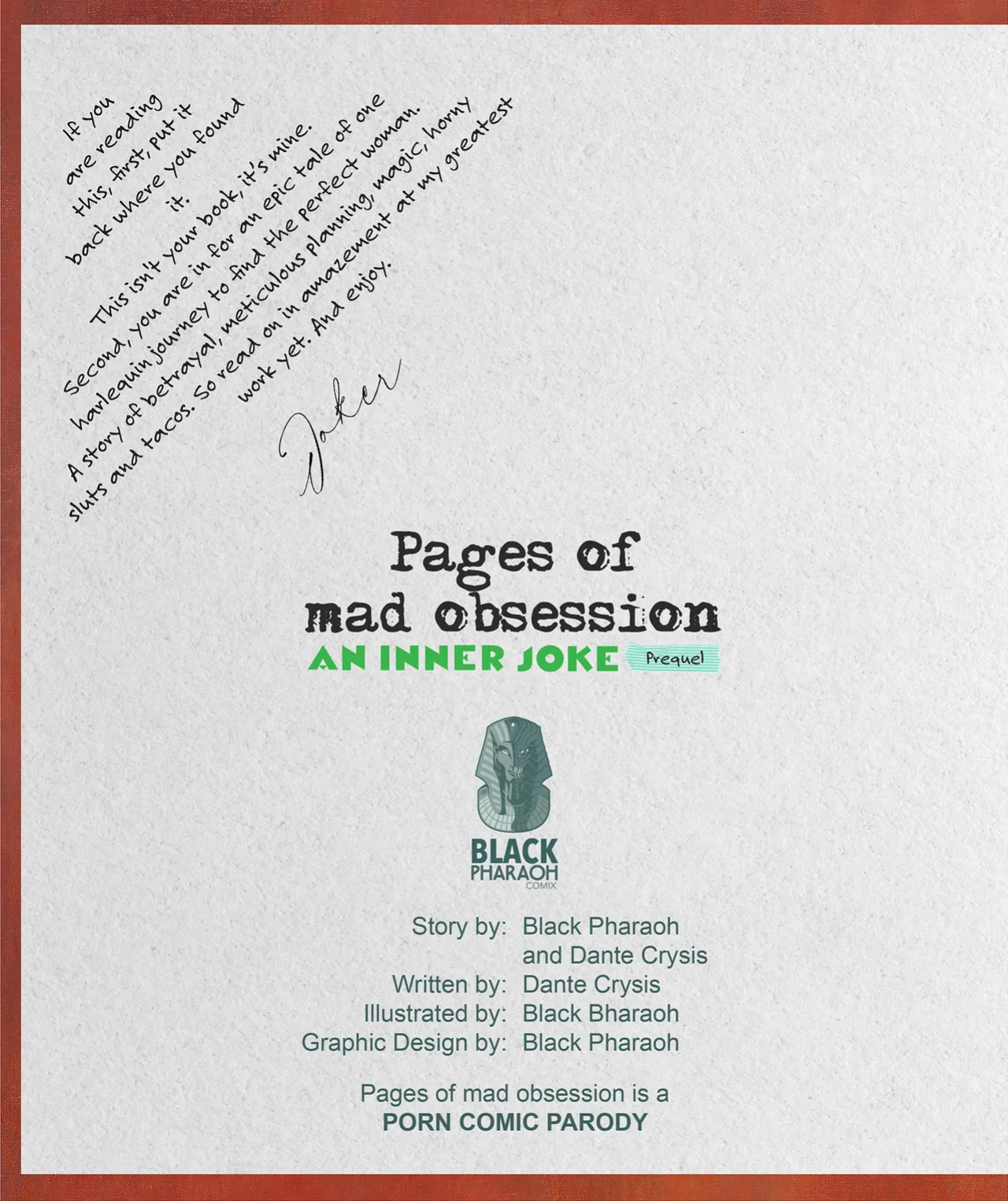 [Black Pharaoh] Pages of Mad Obsession