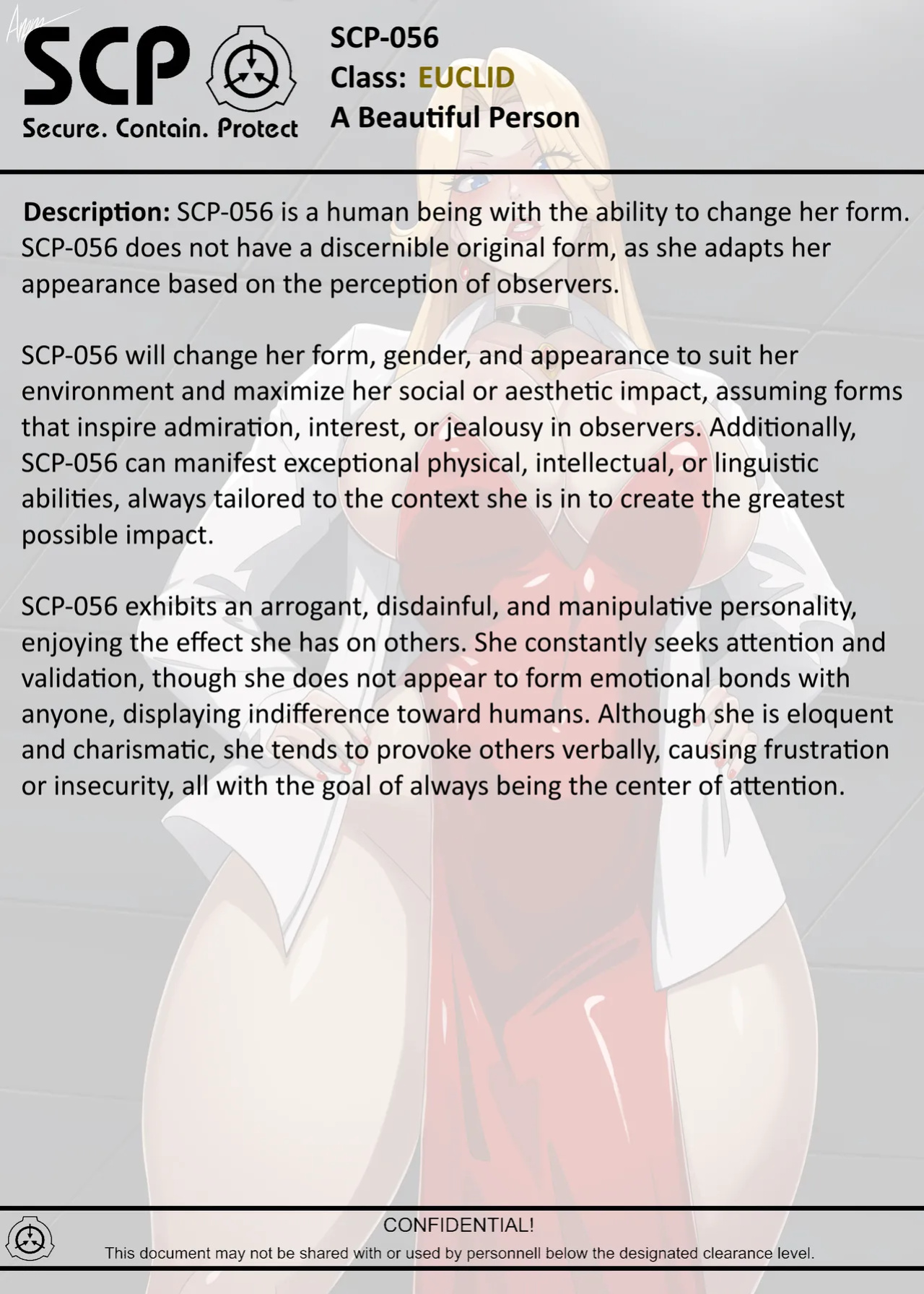 [AnanaKawaii] SCP-056 A Beutiful Person (SCP Foundation)