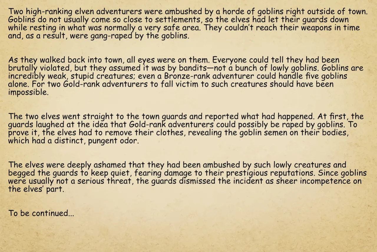 2 Elves Ambushed by Goblins (@DeviantApeArt)