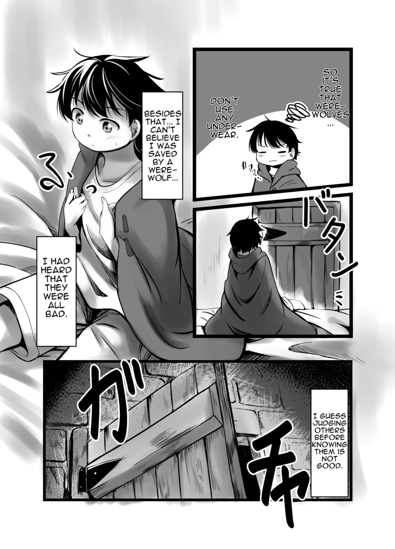 Kowai Jinrou Onee-san no Uchi Ni Tsurekomarete Kyousei Koubi Saserareta Ohanashi - A story of a werewolf woman who took me into her house and forced me to mate with her
