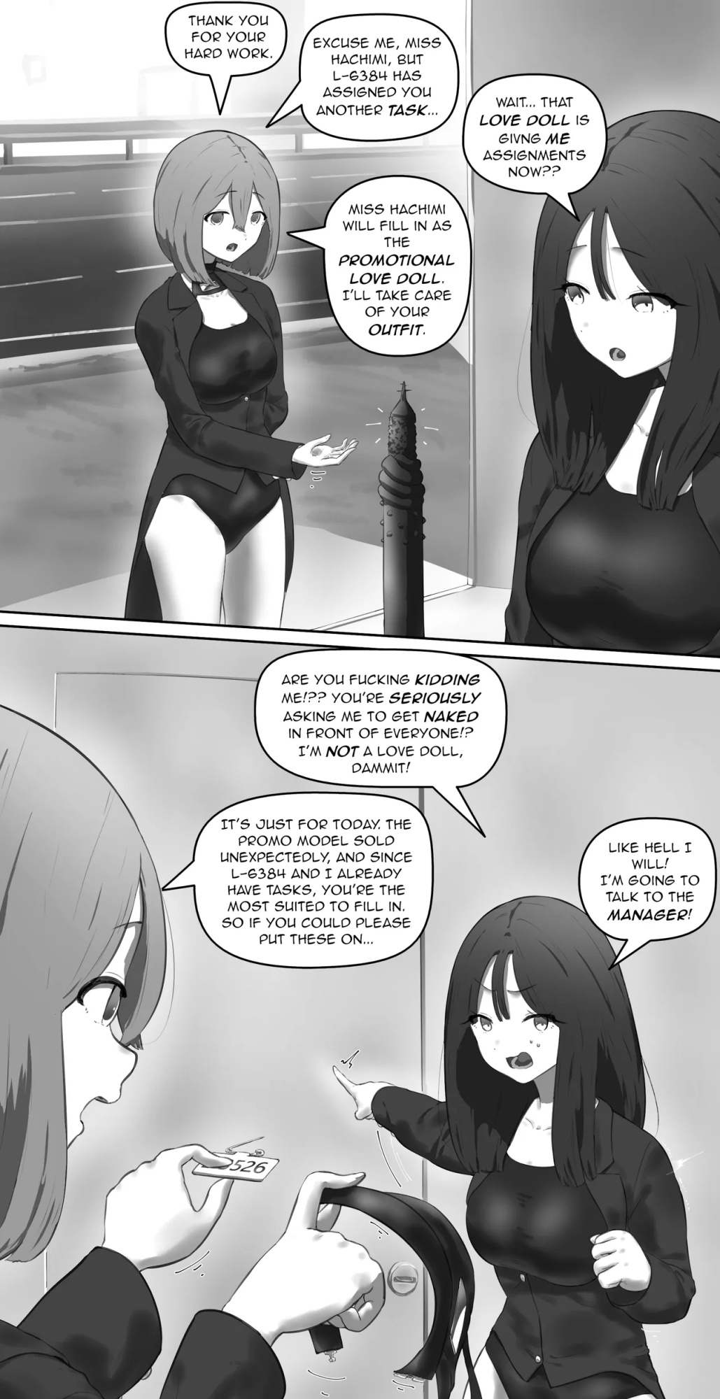 Love doll store clerk