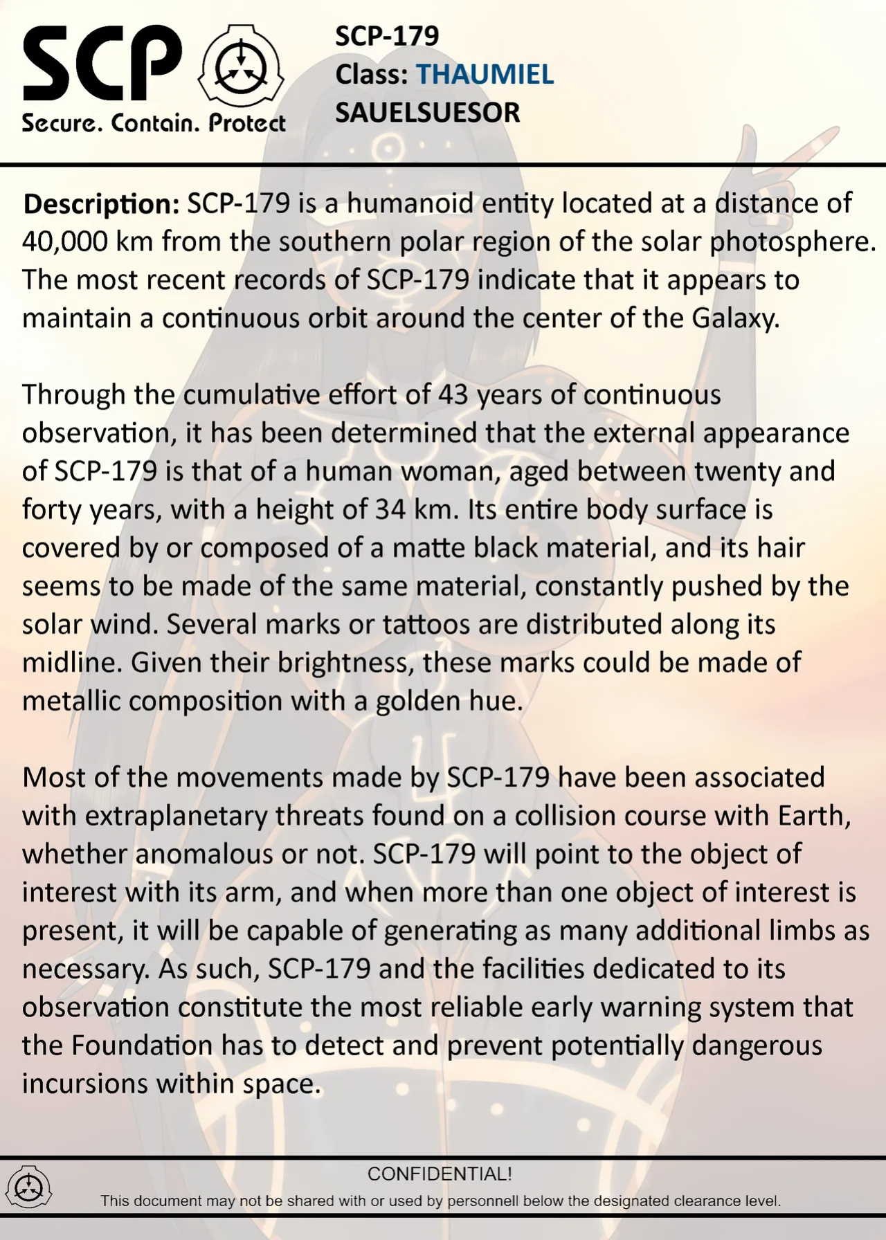 [AnanaKawaii] SCP-179 SAUELSUESOR (SCP Foundation)