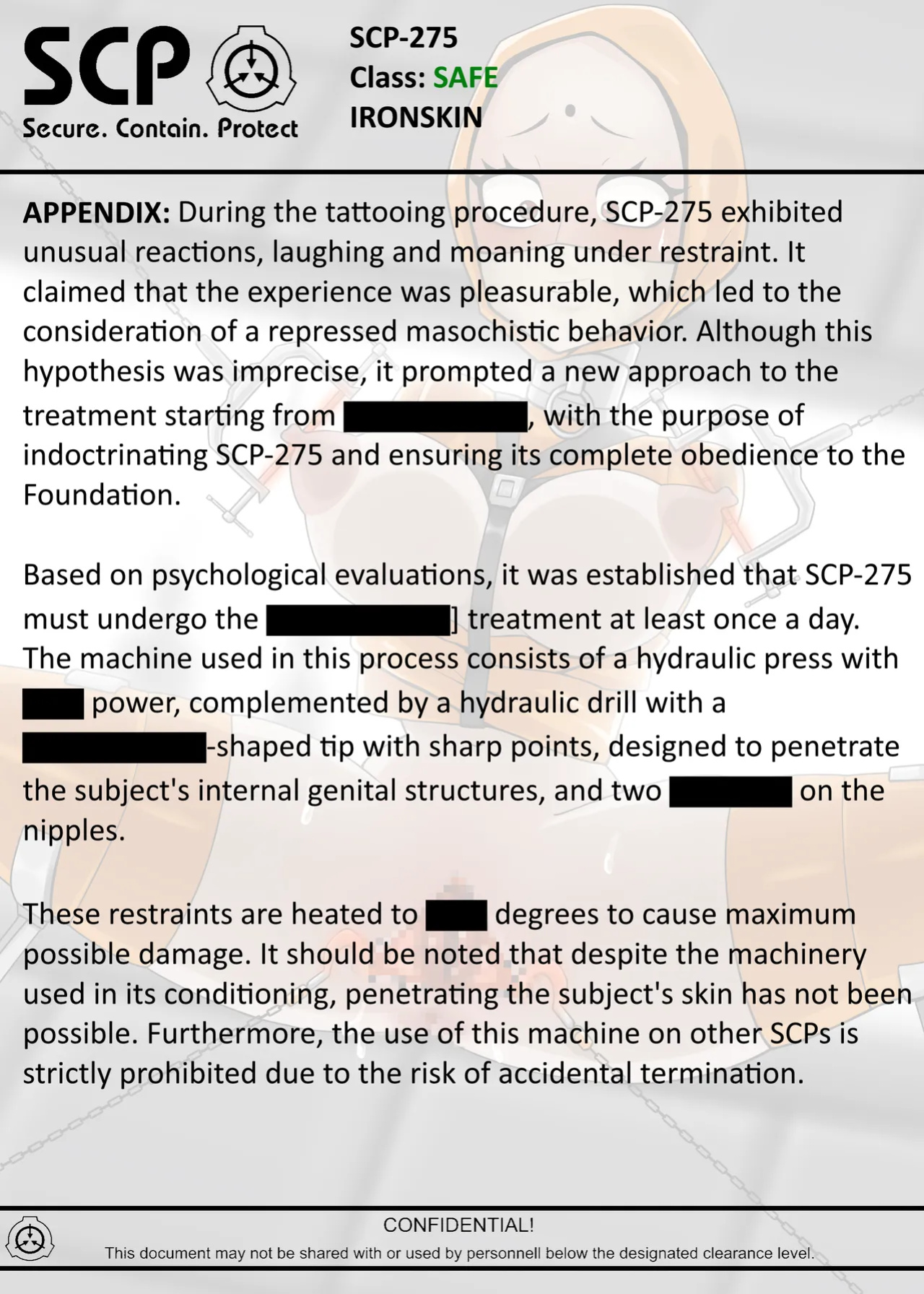 [AnanaKawaii] SCP-275 IRONSKIN (SCP Foundation)