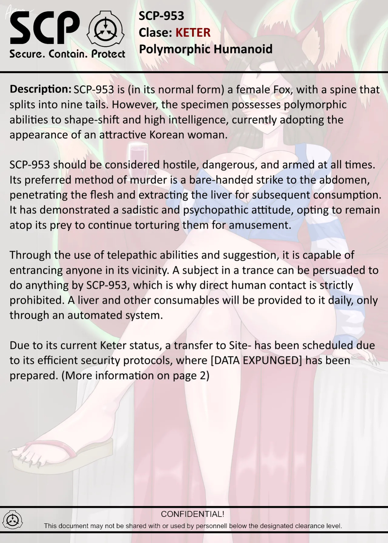 [AnanaKawaii] SCP-953 Polymorphic Humanoid (SCP Foundation)