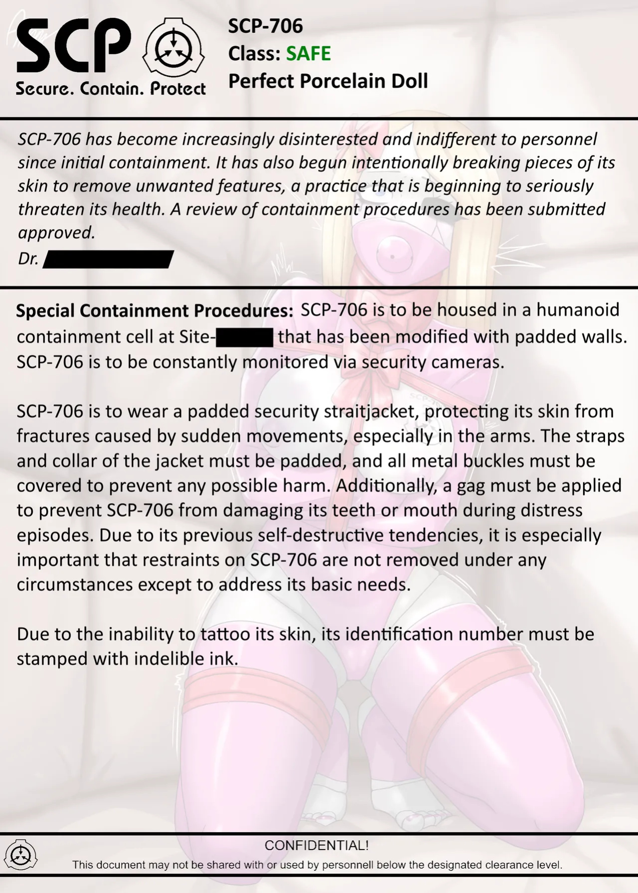 [AnanaKawaii] SCP-706 Perfect Porcelain Doll (SCP Foundation)