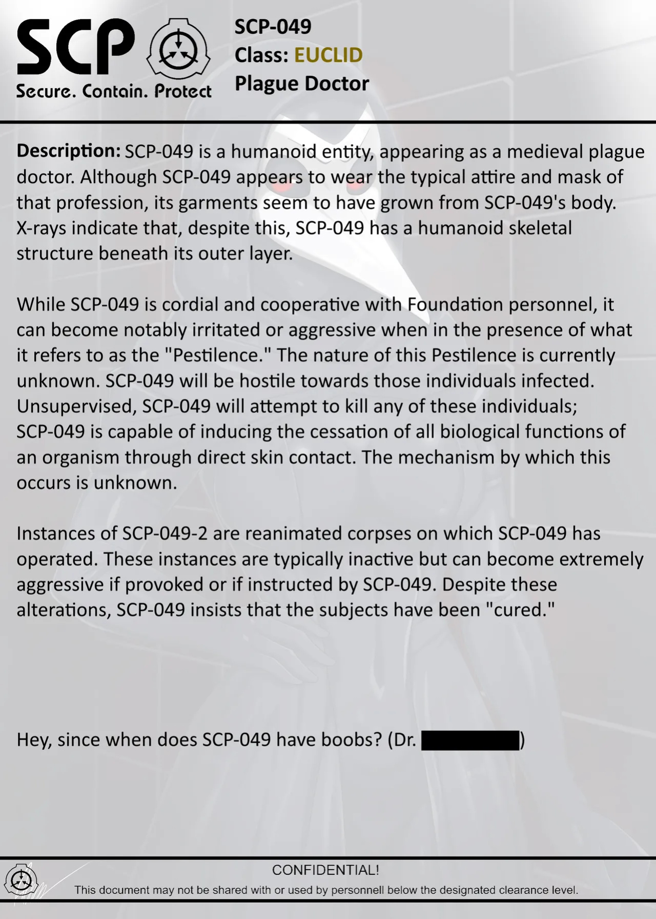 [AnanaKawaii] SCP-049 Plague Doctor (SCP Foundation)