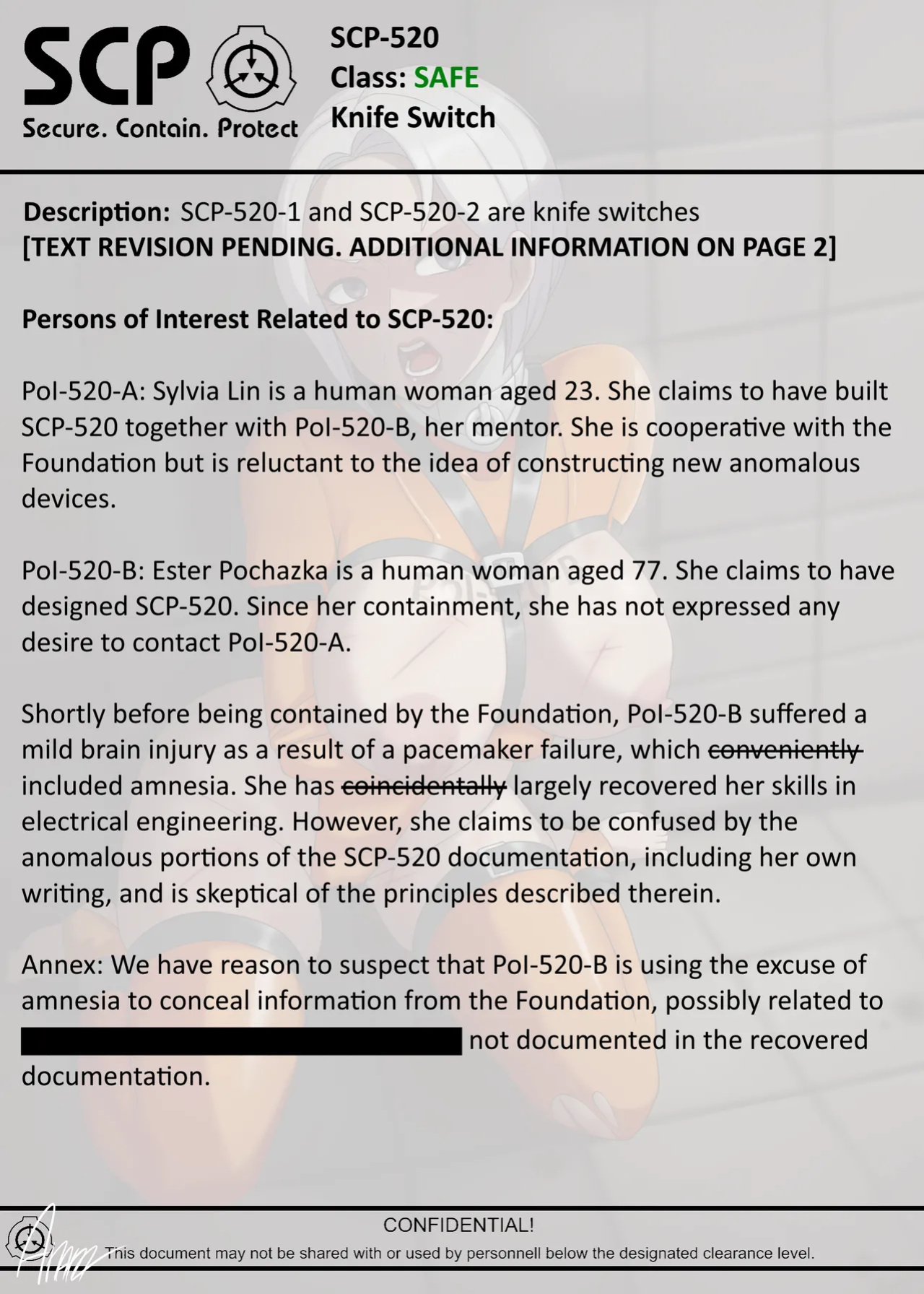 [AnanaKawaii] SCP-520 Knife Switch (SCP Foundation)