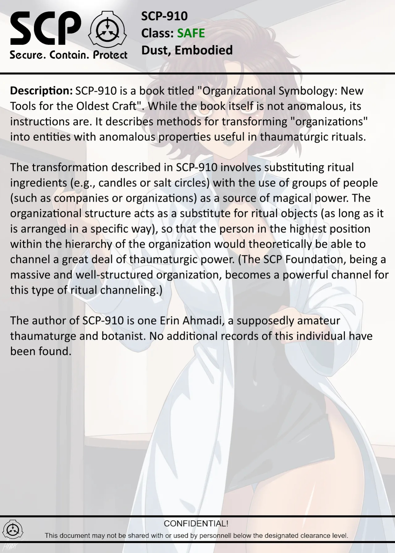 [AnanaKawaii] SCP-910 Dust, Embodied (SCP Foundation)