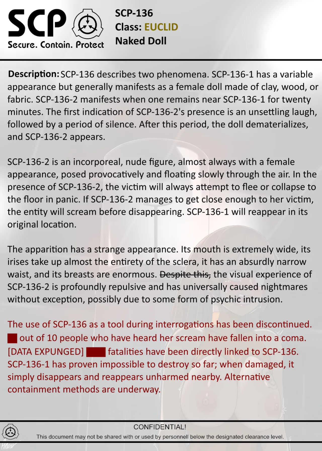 [AnanaKawaii] SCP-136 Naked Doll (SCP Foundation)