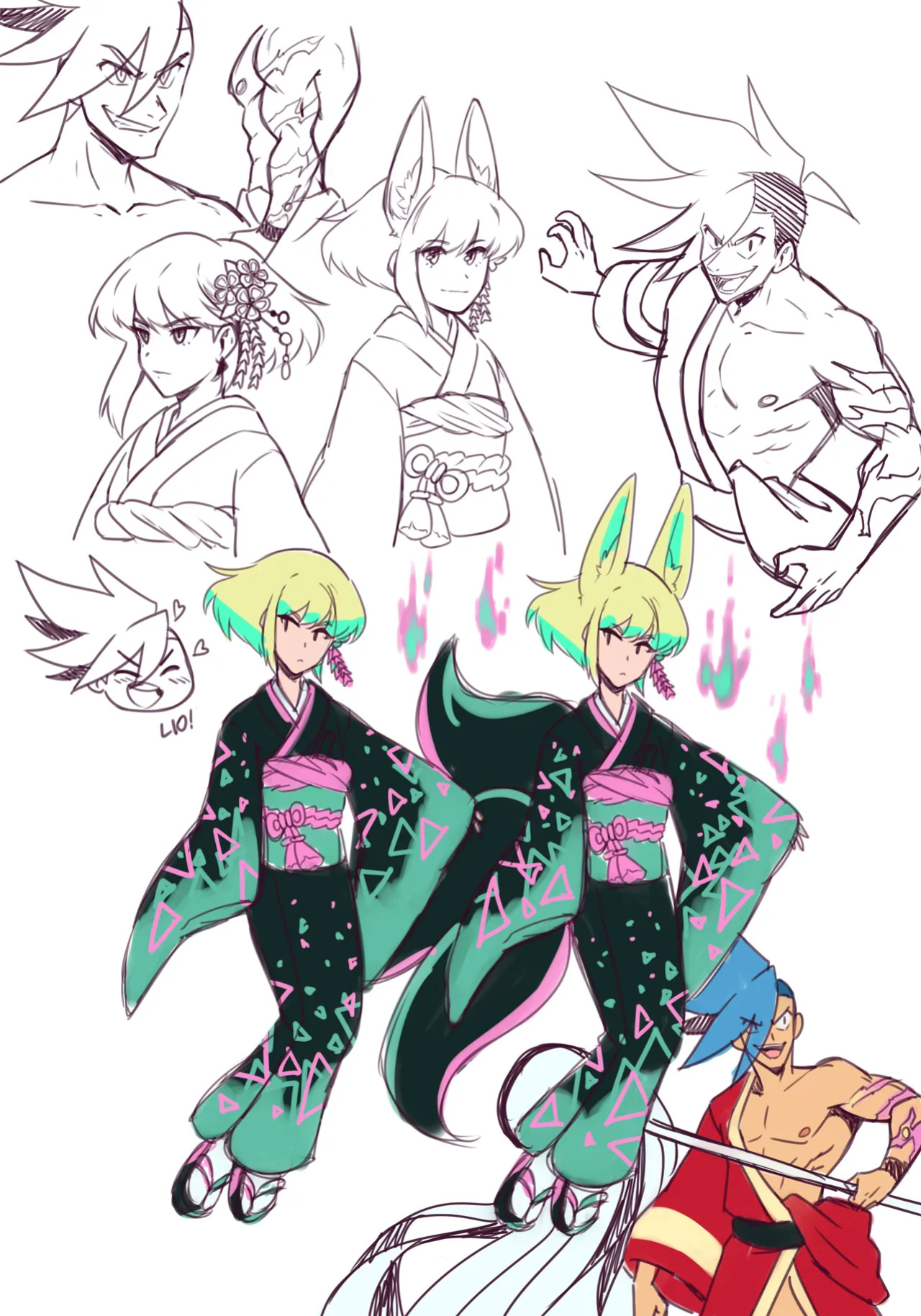 [Kitsune23Star | Cherrypicmilk] Galo and the Fox Spirit (Promare) [unfinished]