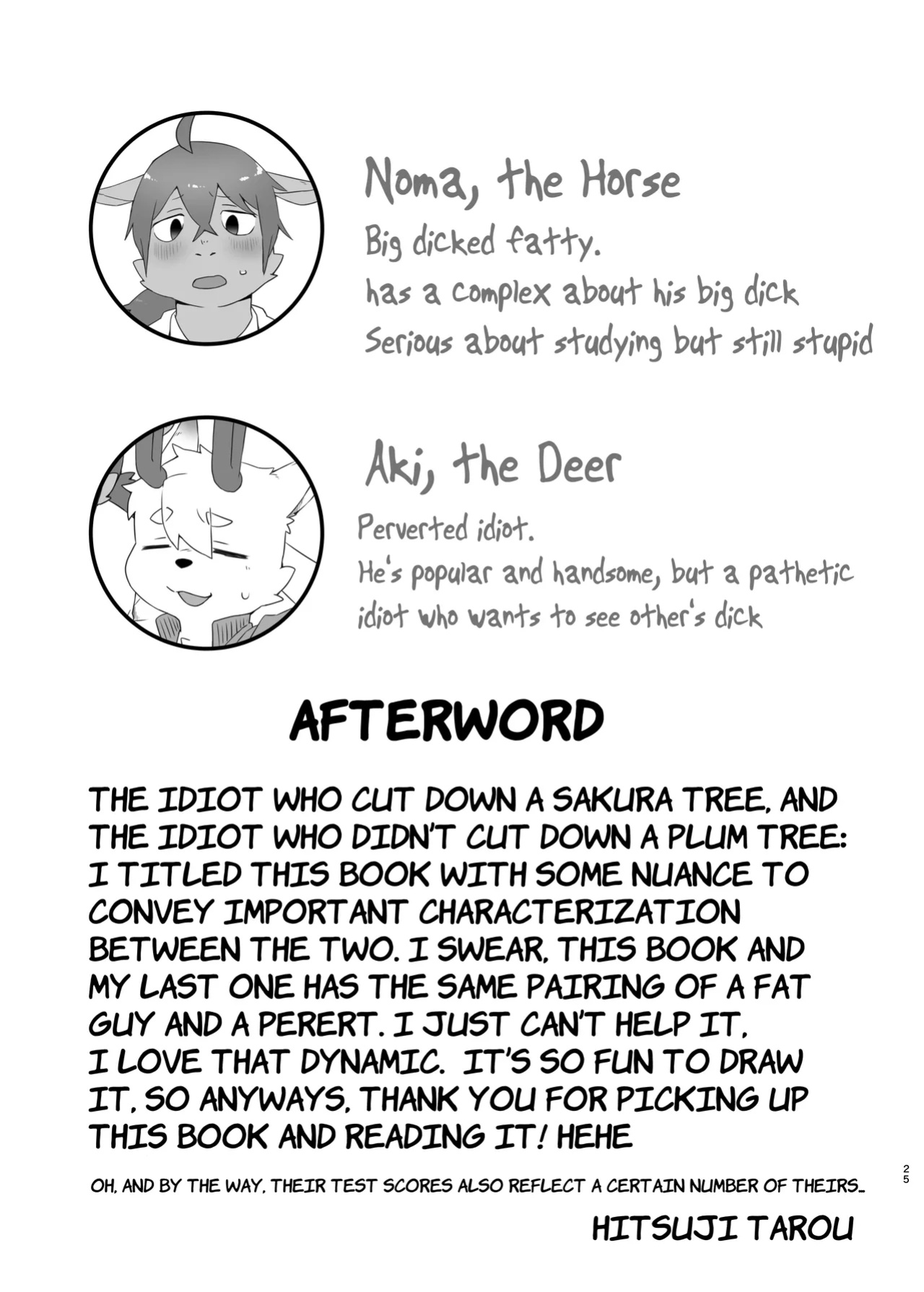 [Nabekoto (Hitsuji Taro)] The idiot who cutdown a Sakura tree and the Idiot who Didn't cut down a Plum tree