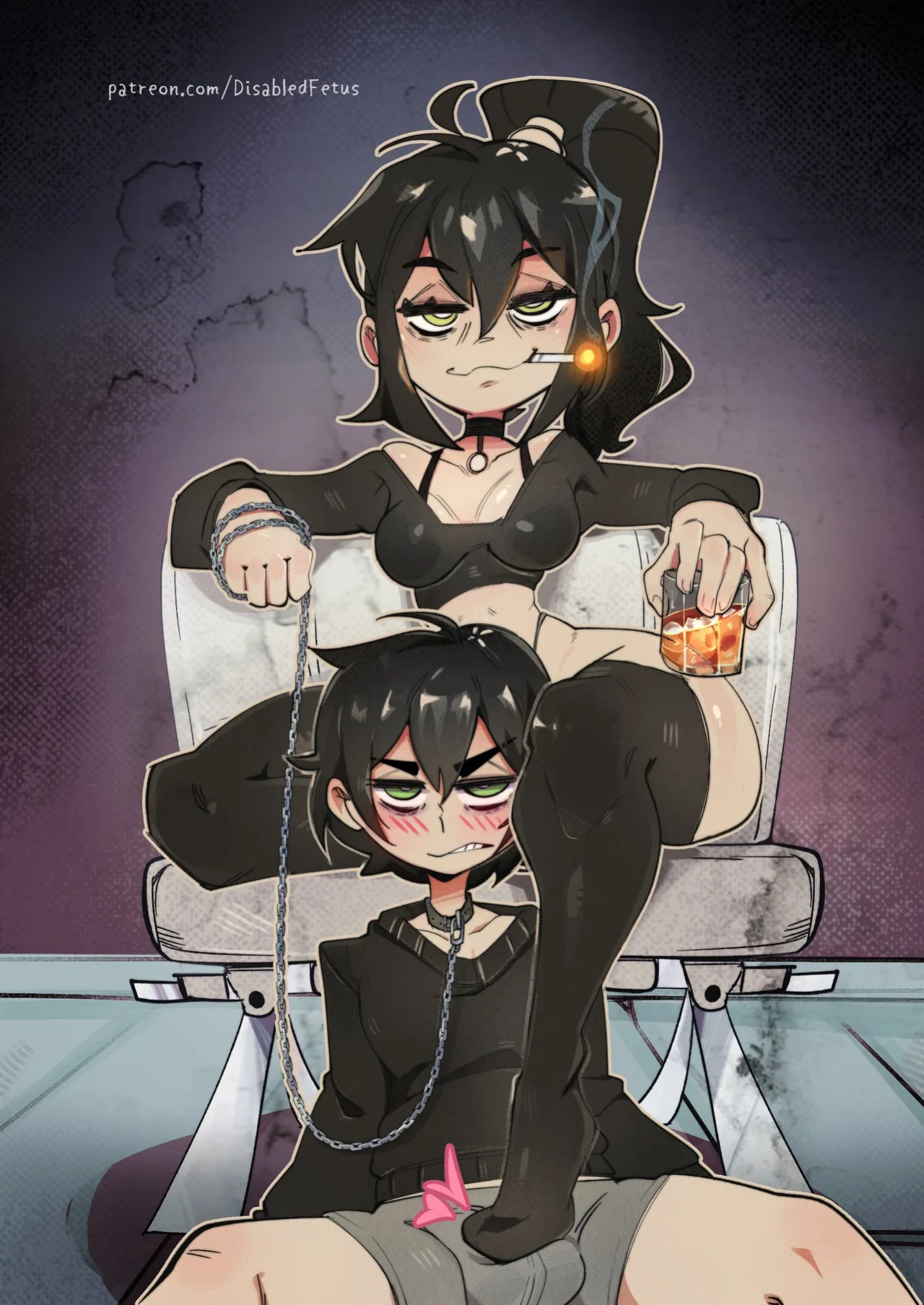 [DisabledFetus] Mrs. Graves roleplay sex - Goth Cougar and Tired Femboy 1 & 2 (The Coffin of Andy and Leyley)