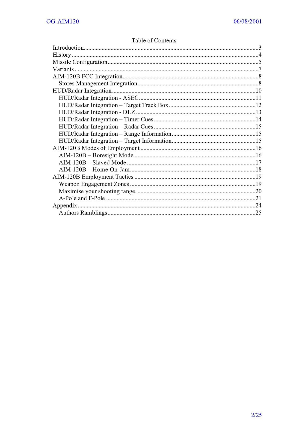 AIM-120 AMRAAM Operation Guide
