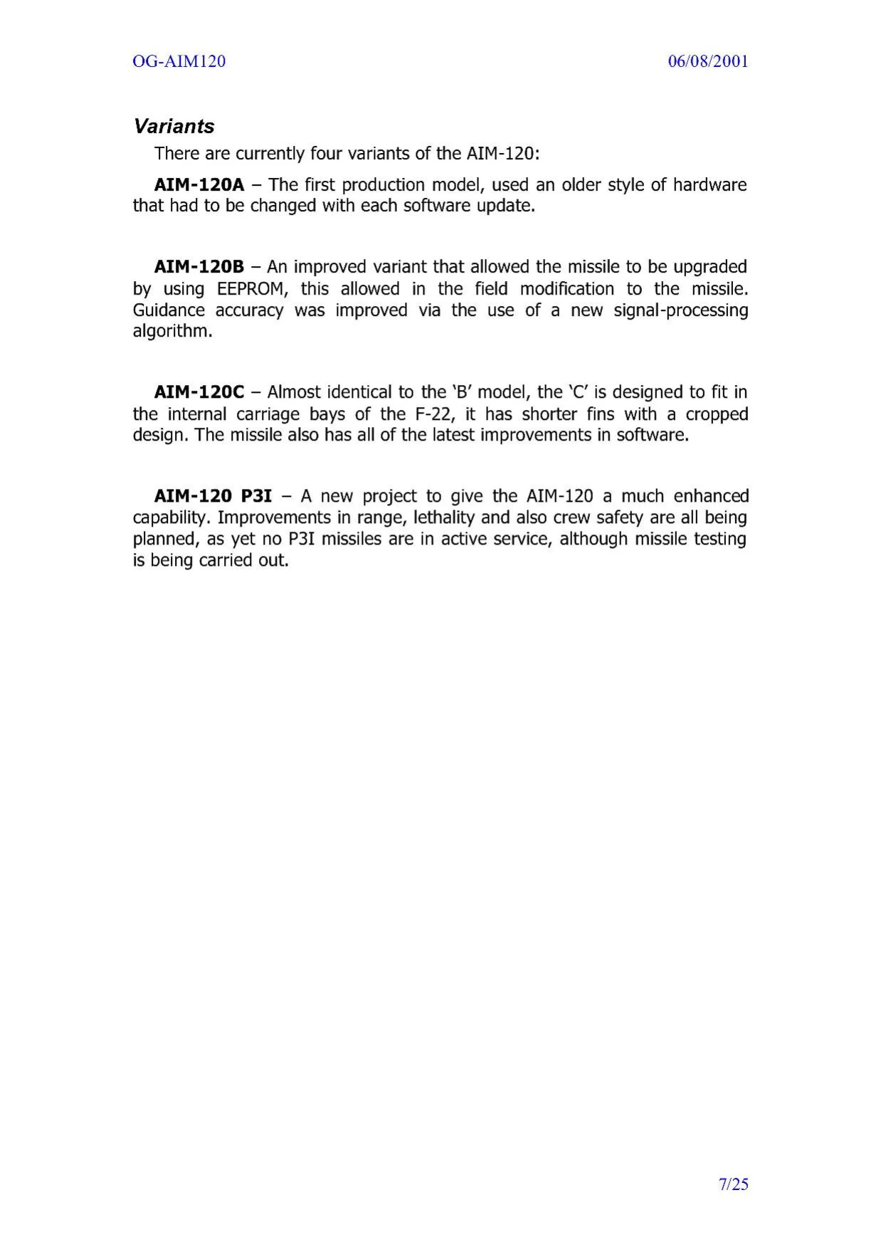 AIM-120 AMRAAM Operation Guide