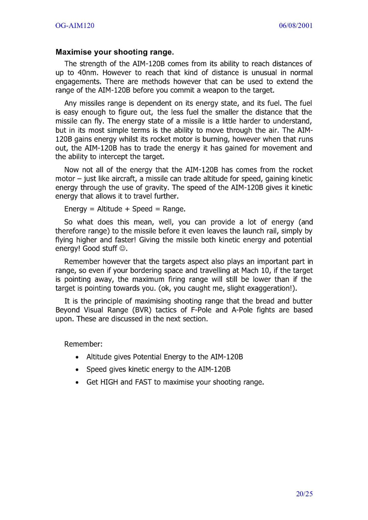 AIM-120 AMRAAM Operation Guide