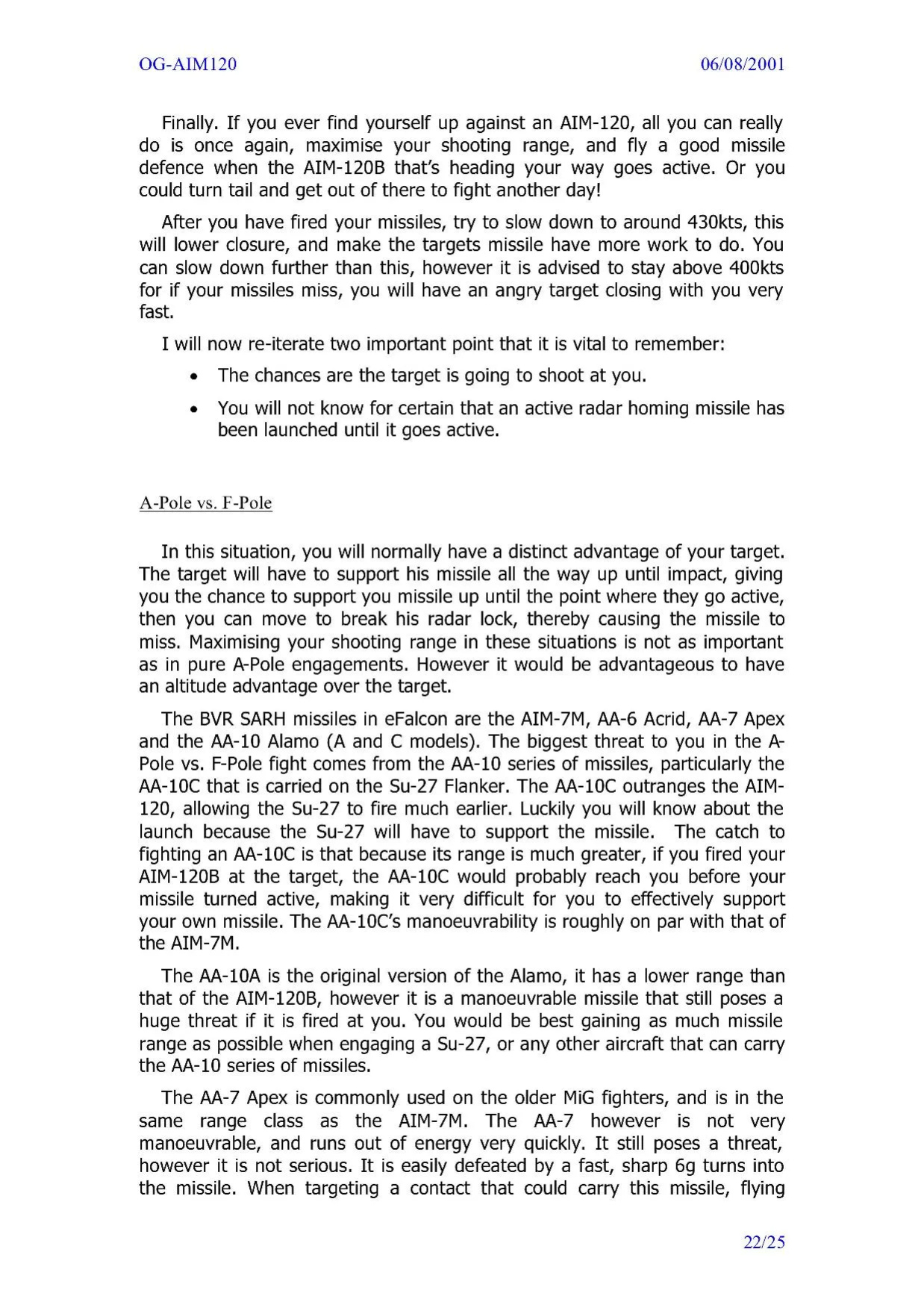 AIM-120 AMRAAM Operation Guide