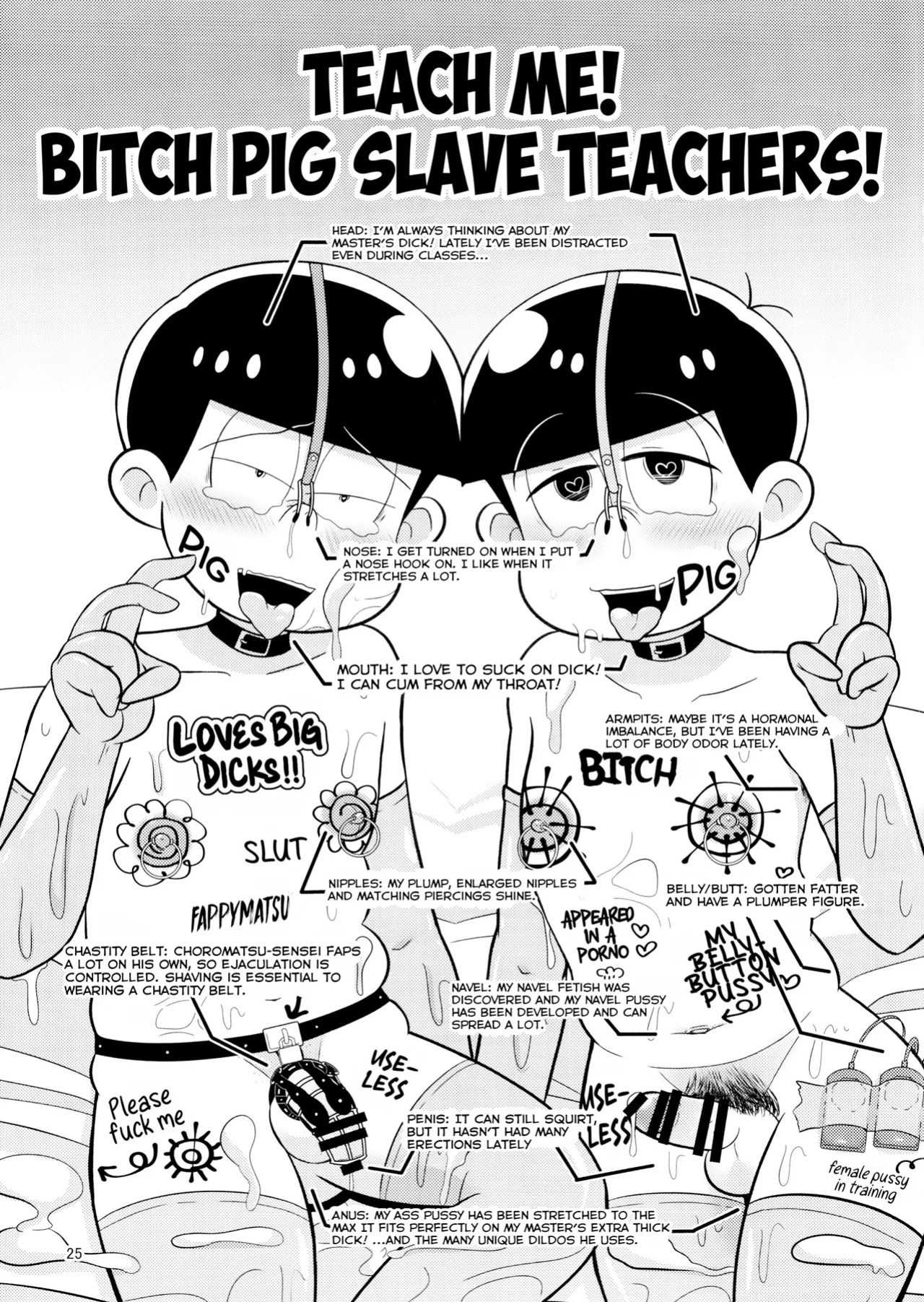 [Usohappyaku (Otori)] Bitch Pig Slave Senseis (Osomatsu-san)