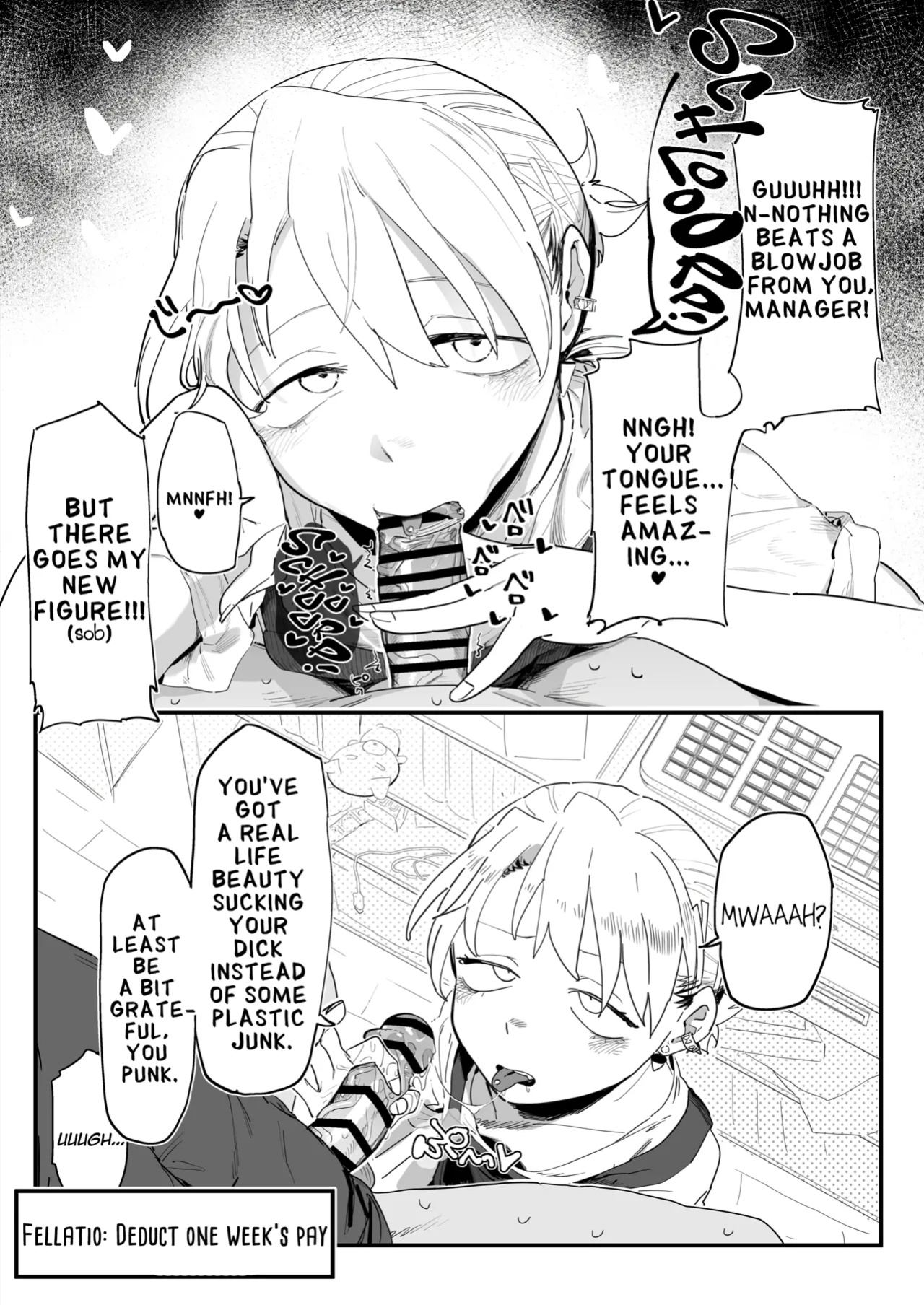 [Denki Neko (Toku)] Tenchou ga Etchi na Koto to Hikikae ni Kyuryou o Kezuri ni Kuru !! | My Manager Docks My Pay In Exchange for Sexual Favors!!! [Suizokukan]