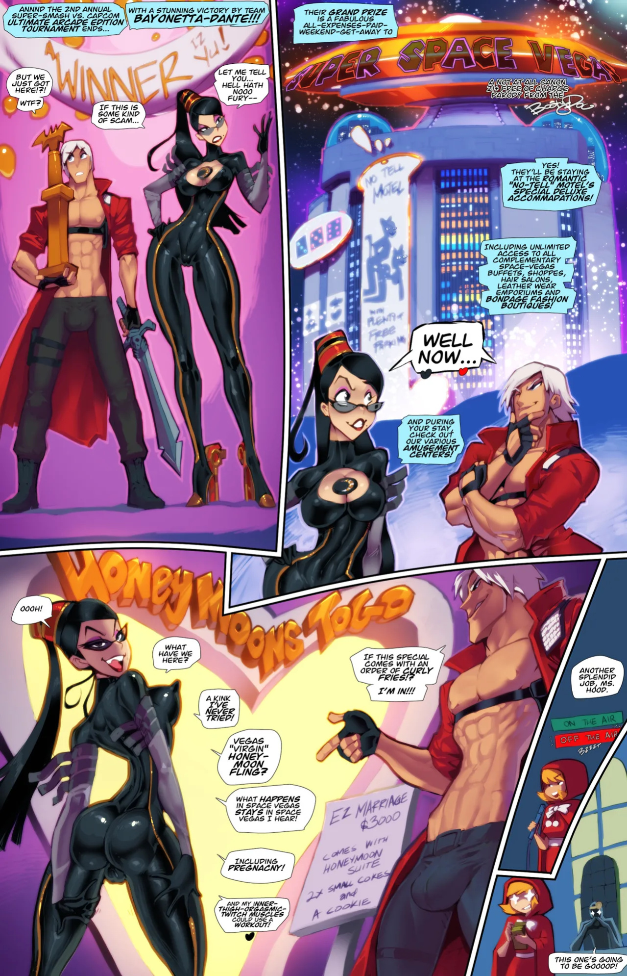 [Fred Perry] Bayonetta and Dante in Super Space Vegas (Bayonetta/Devil May Cry)