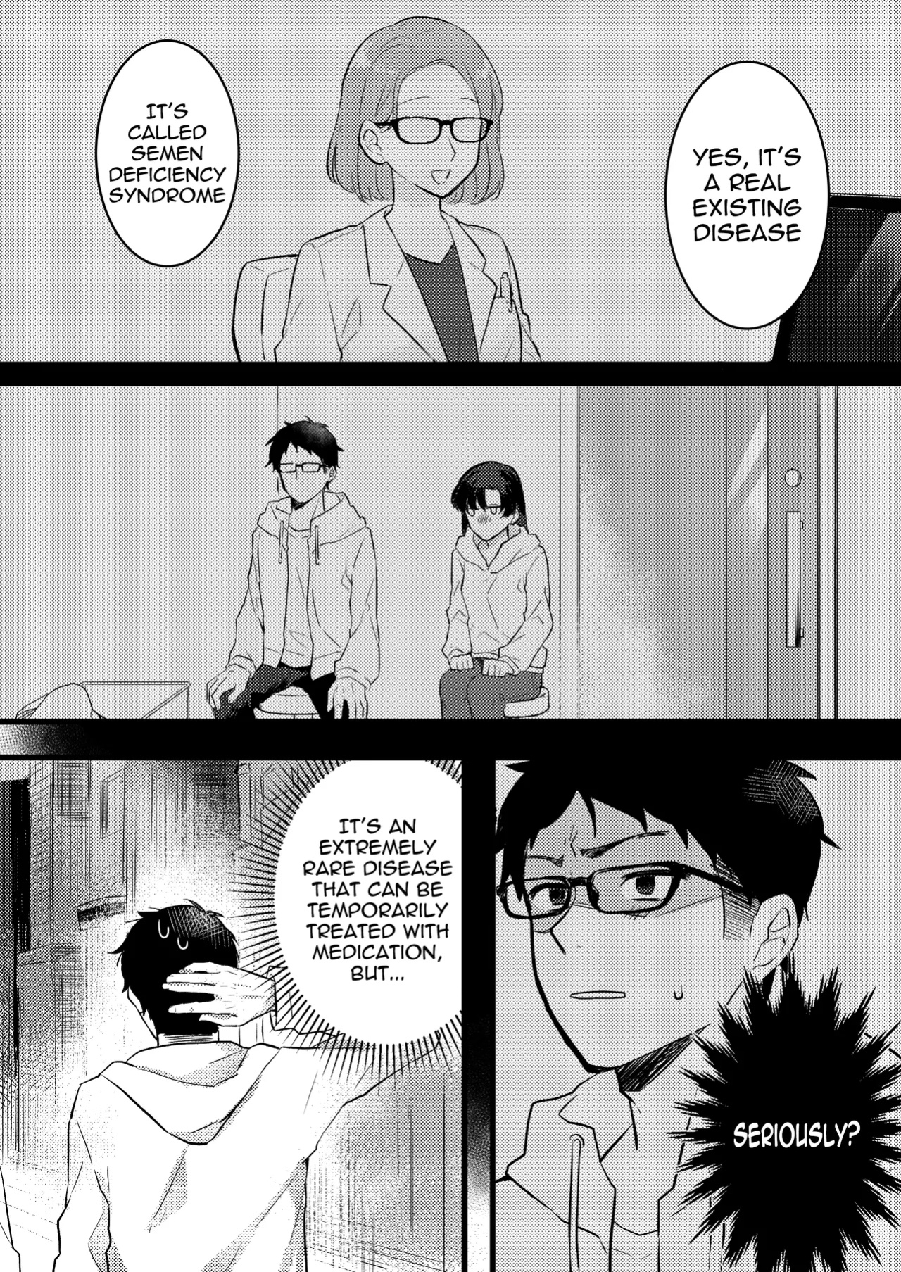 [Seijin] Kanojo ni Gomu Shinakuteiiyo to Iwareta | She told me it's okay not to use a condom [meganekun_tl]