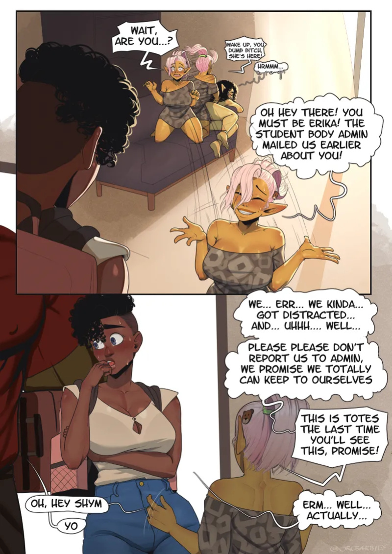 [OrcBarbies] A Special Gobbo College Comic: Erika's First Day
