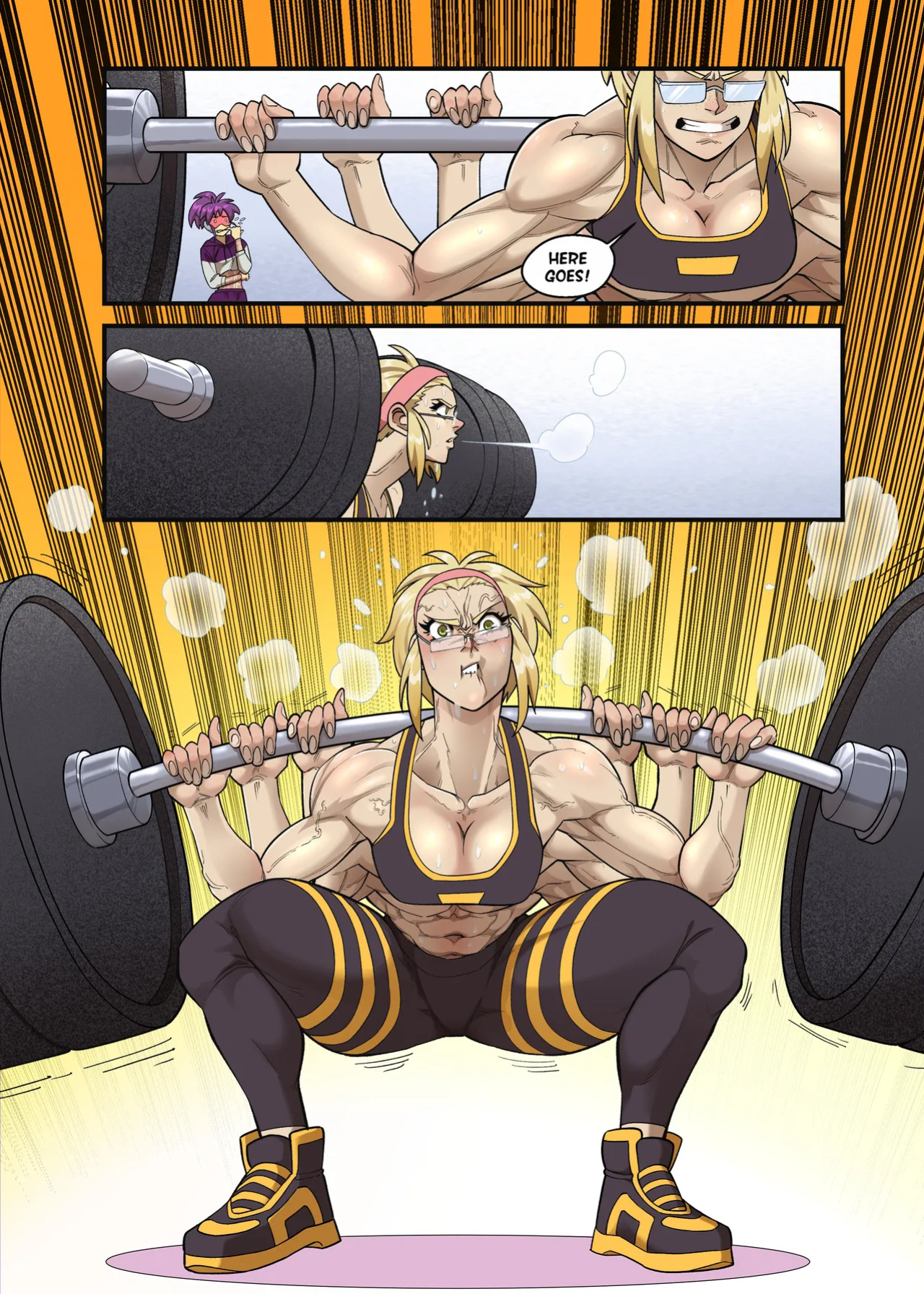 Spinny and Mecha Maid Hit the Gym (Spinnerette)