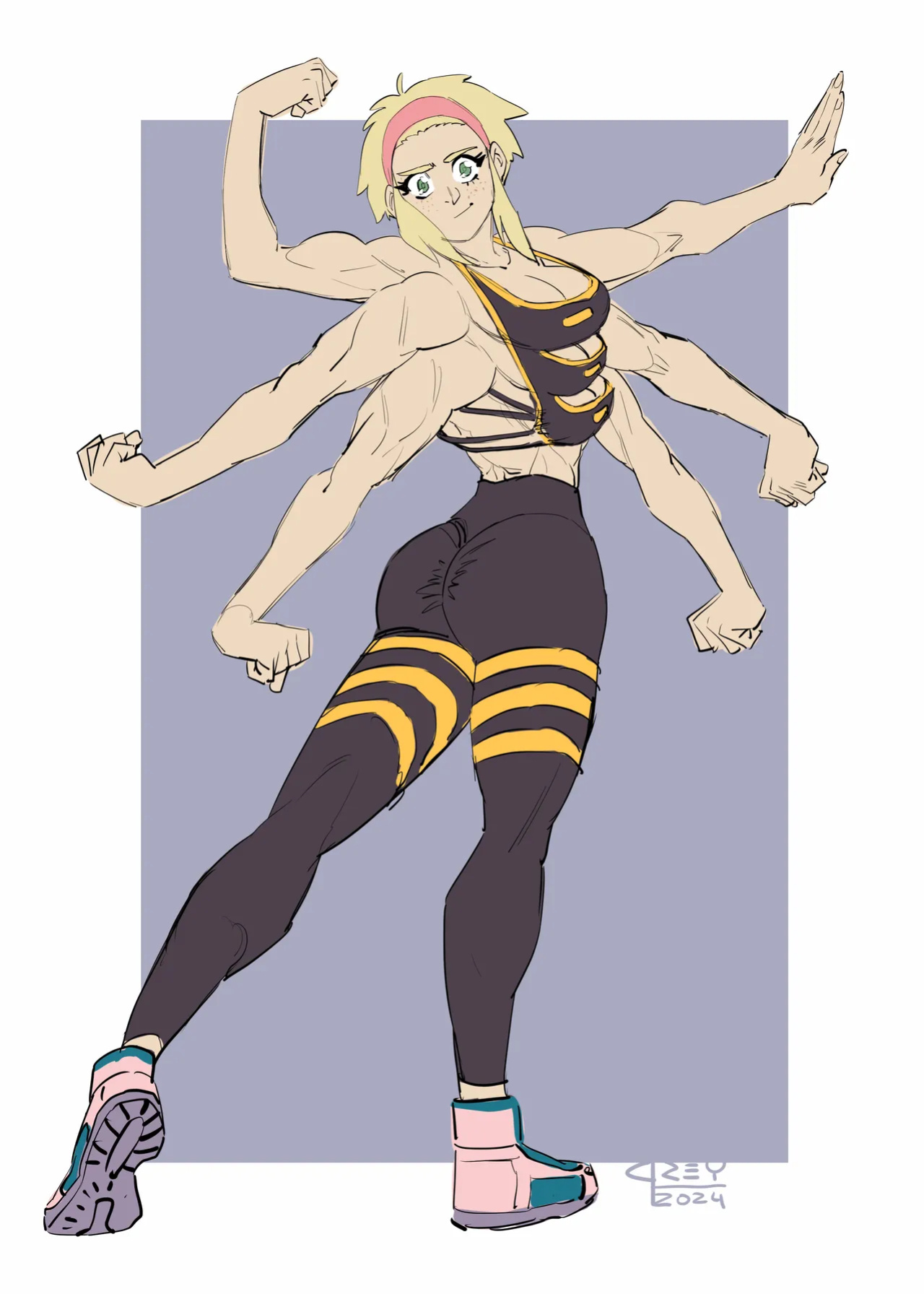 Spinny and Mecha Maid Hit the Gym (Spinnerette)