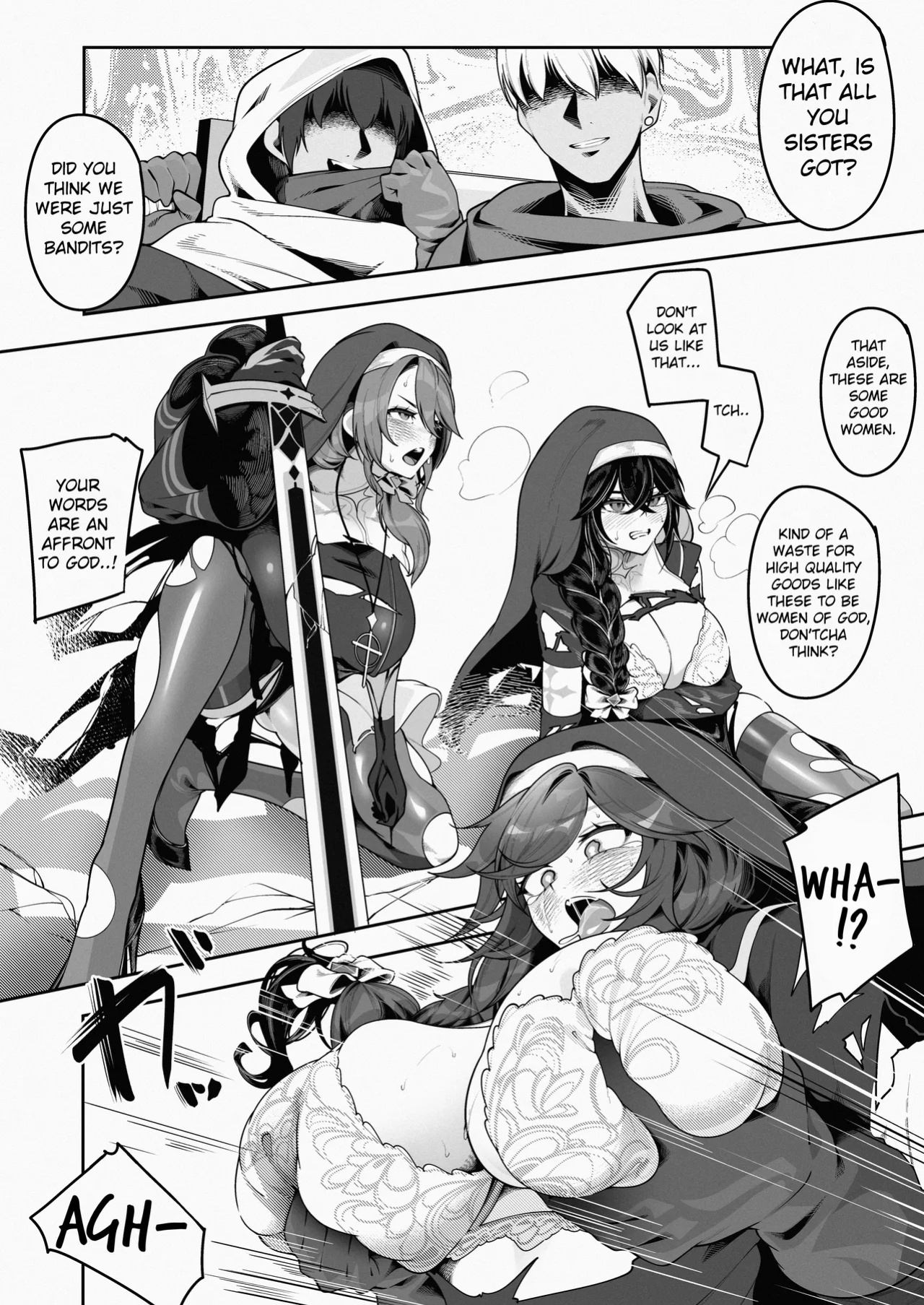 [Semino Hazuki] Nuns Defeated By Bandits - Skeb Request