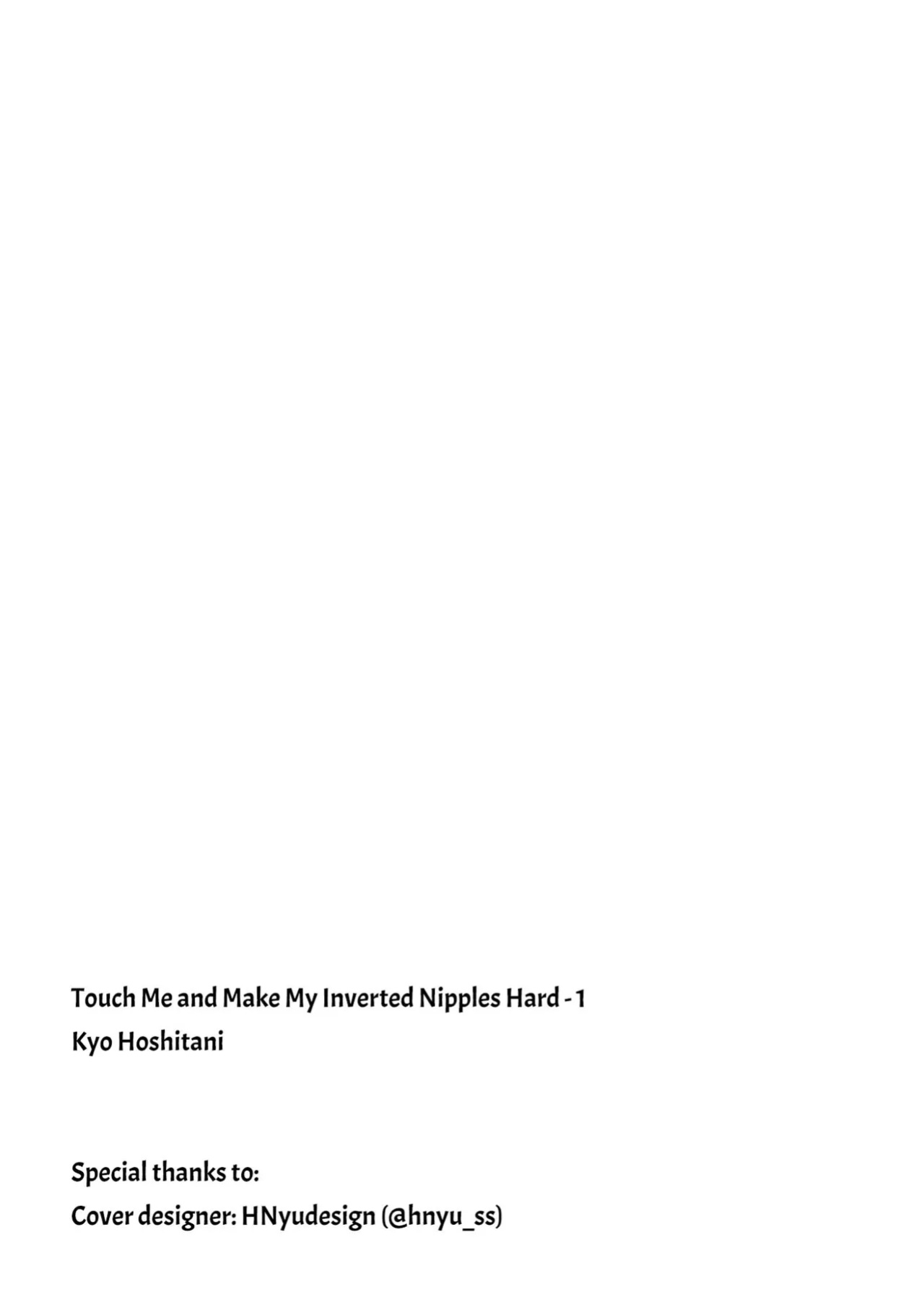 [Hoshitani Kyo] Sawatte Tatasete, Kanbotsu Chikubi. | Touch Me and Make My Inverted Nipples Hard Chapters 1-3 (Complete)