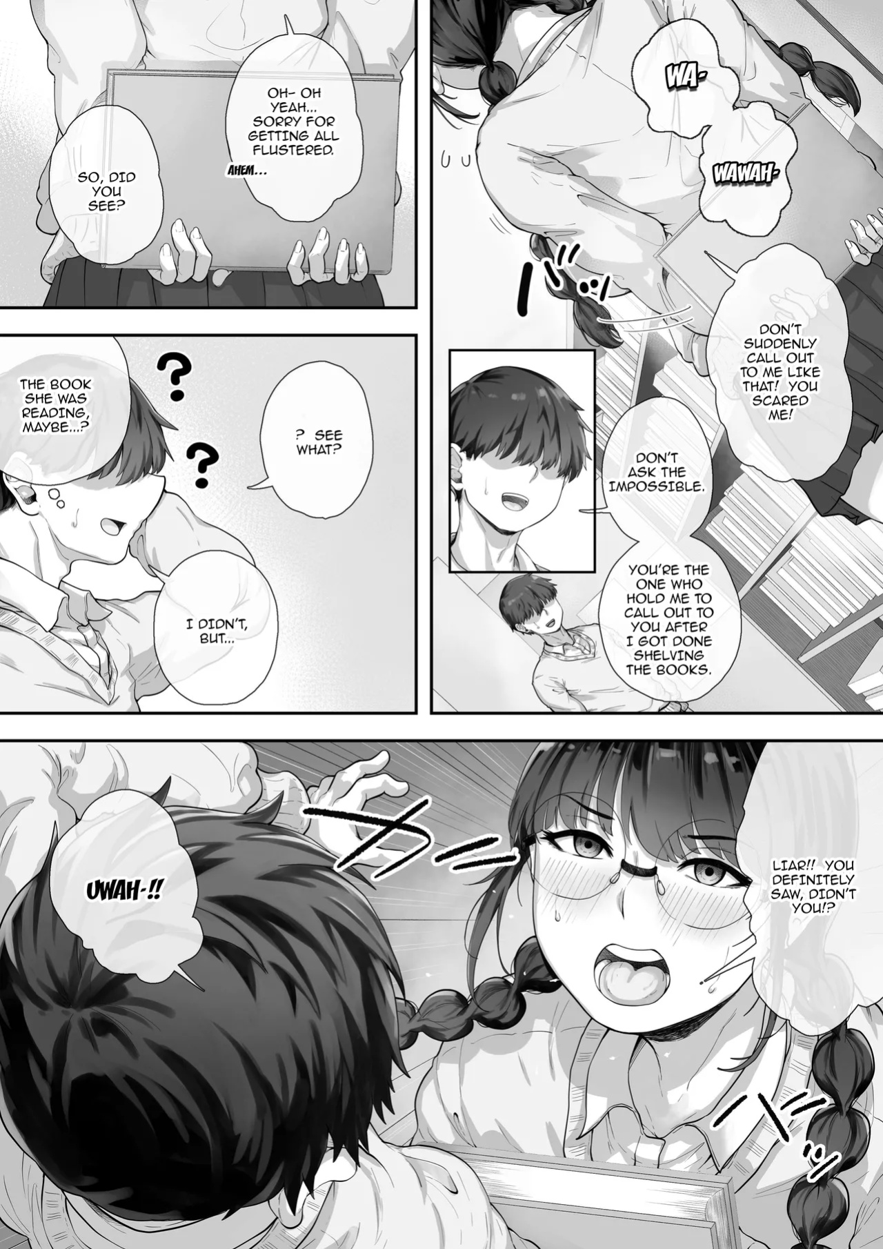 [Trampolines] Kyonyuu no Tosho Iinchou wa Ecchi na Koto ni Kyoumi Shinshin | The Busty Library Committee President Is Very Interested In Lewd Stuff