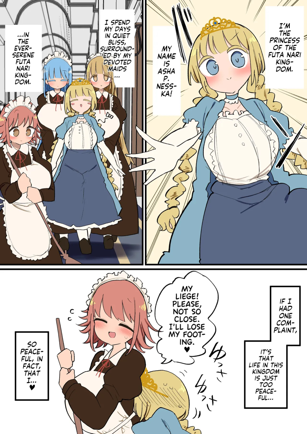 [Momomo] Futanari Oujo-sama no Seiyoku Hassan Maid Harem Sex [Team Rabu2]