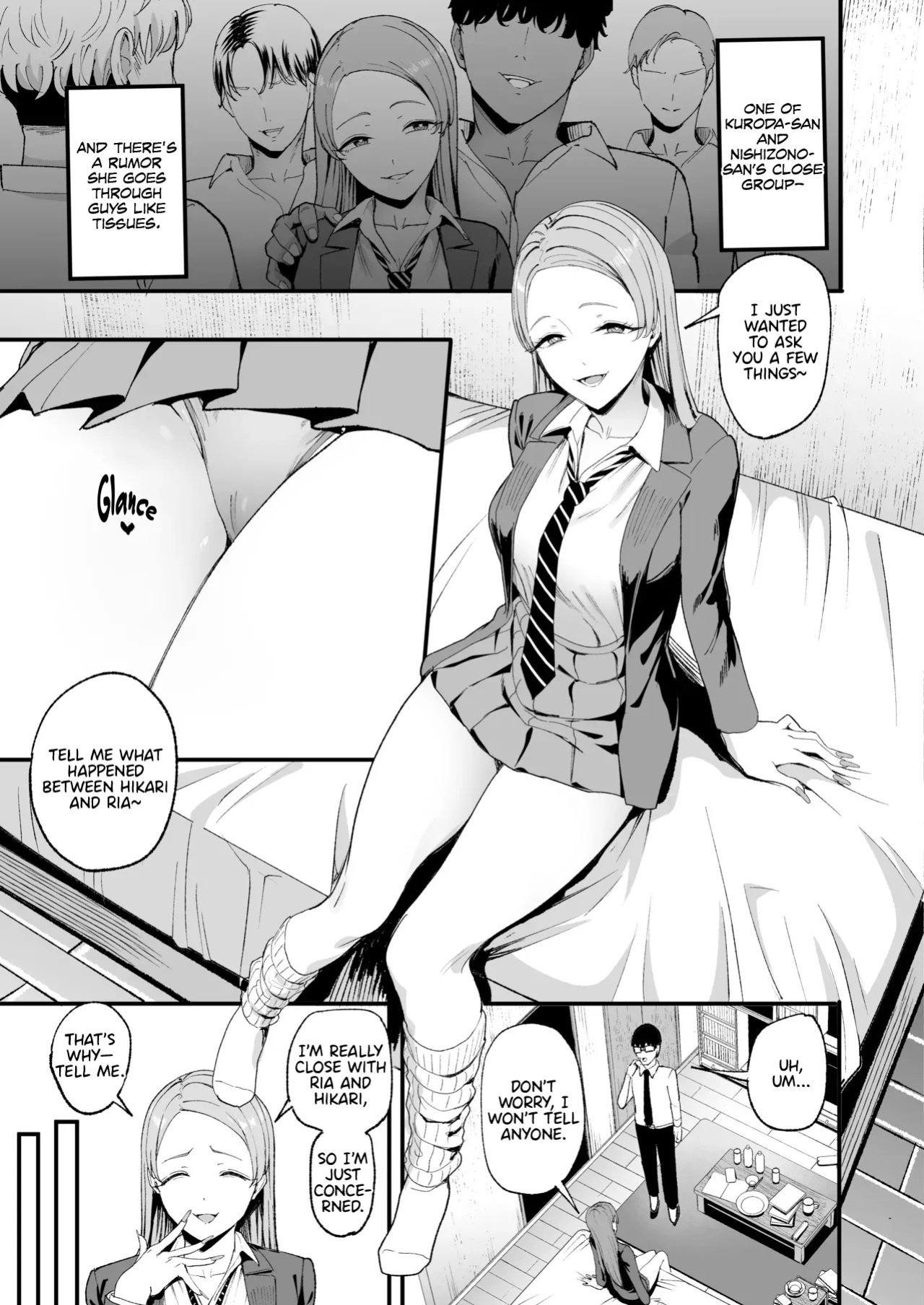 [Amagami Honpo (Manno)] Iribitari Gal ni Manko Tsukawasete Morau Hanashi 4 | The Gyaru I Hang Out with Lets Me Use Her Pussy 4 [Nipis Family]