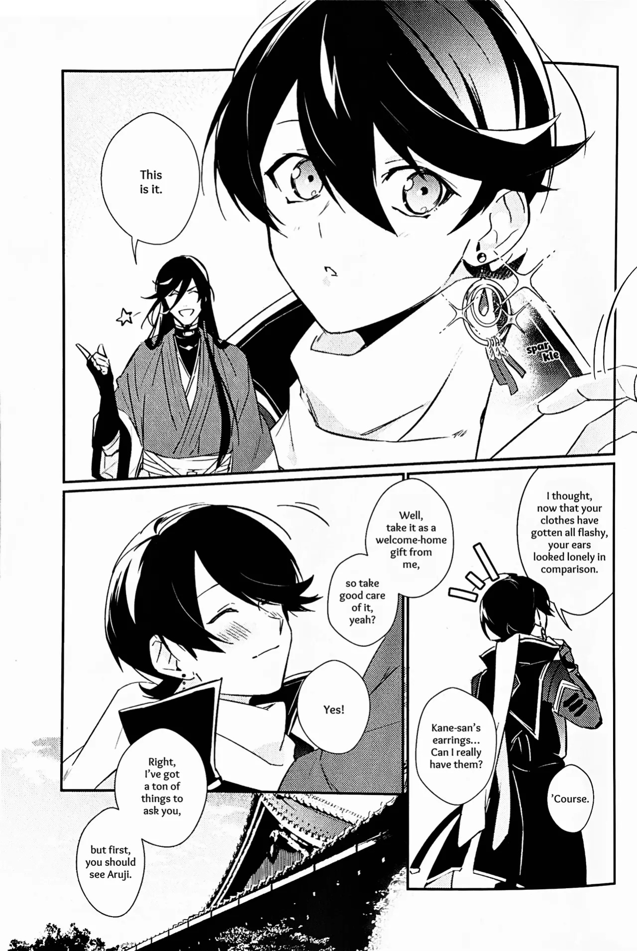 [Jibica (Hanaji)] Mimikazari Tenmatsuki | Memoirs of the Earrings (Touken Ranbu) [mayabird]