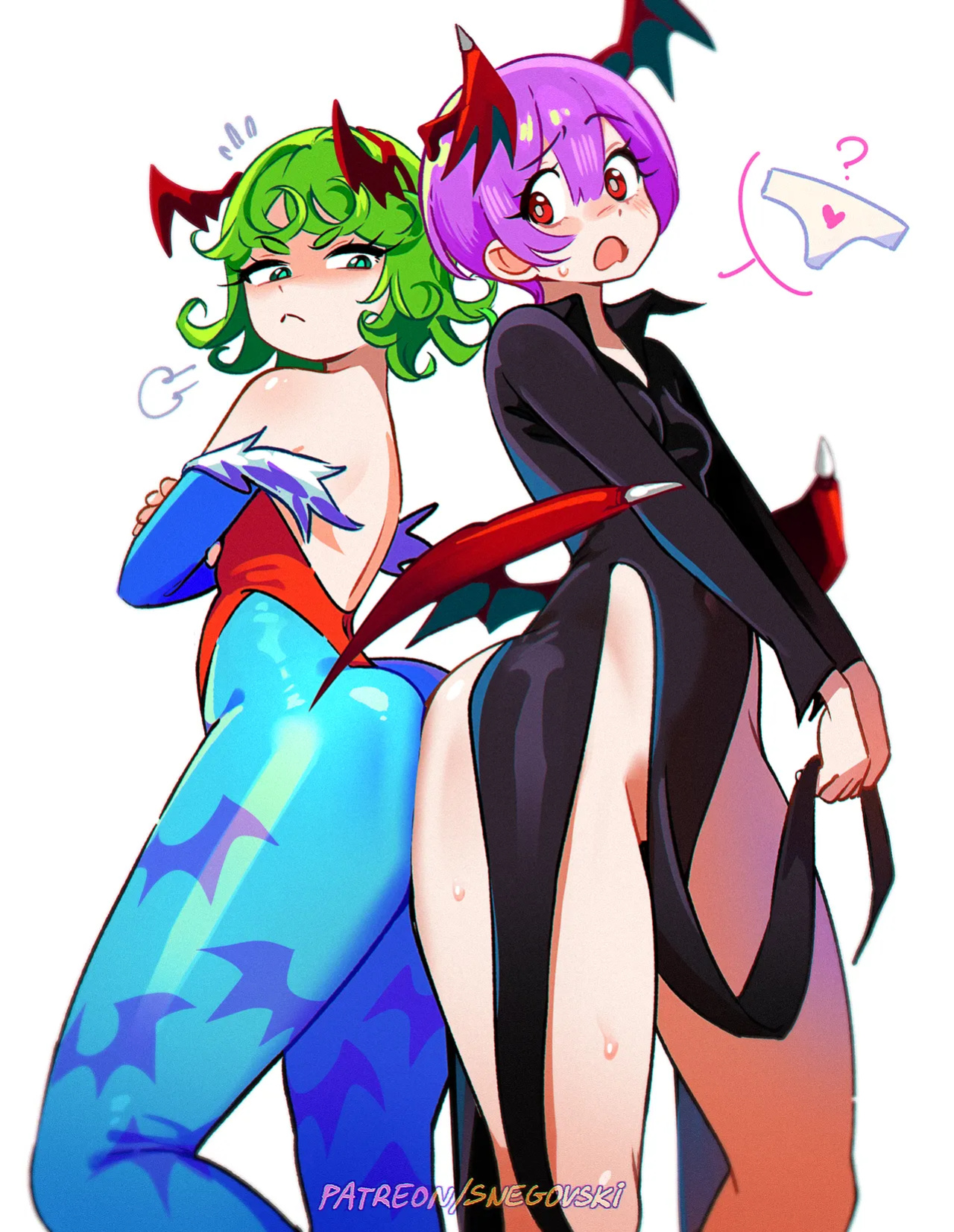 [Snegovski] Lilith or Tatsumaki? (Darkstalkers x One-Punch Man)